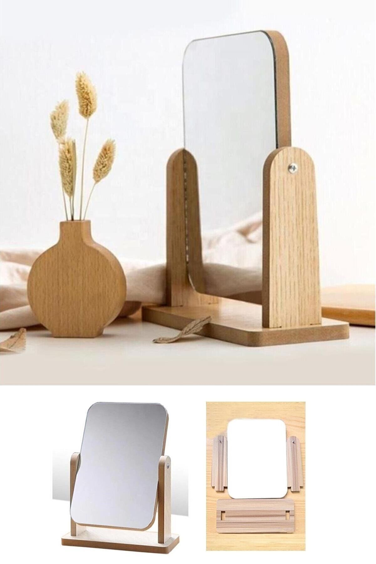 El Aynası Masa Aynası Makyaj Aynası Ayarlanabilir Kare Makeup Mirror 18cm