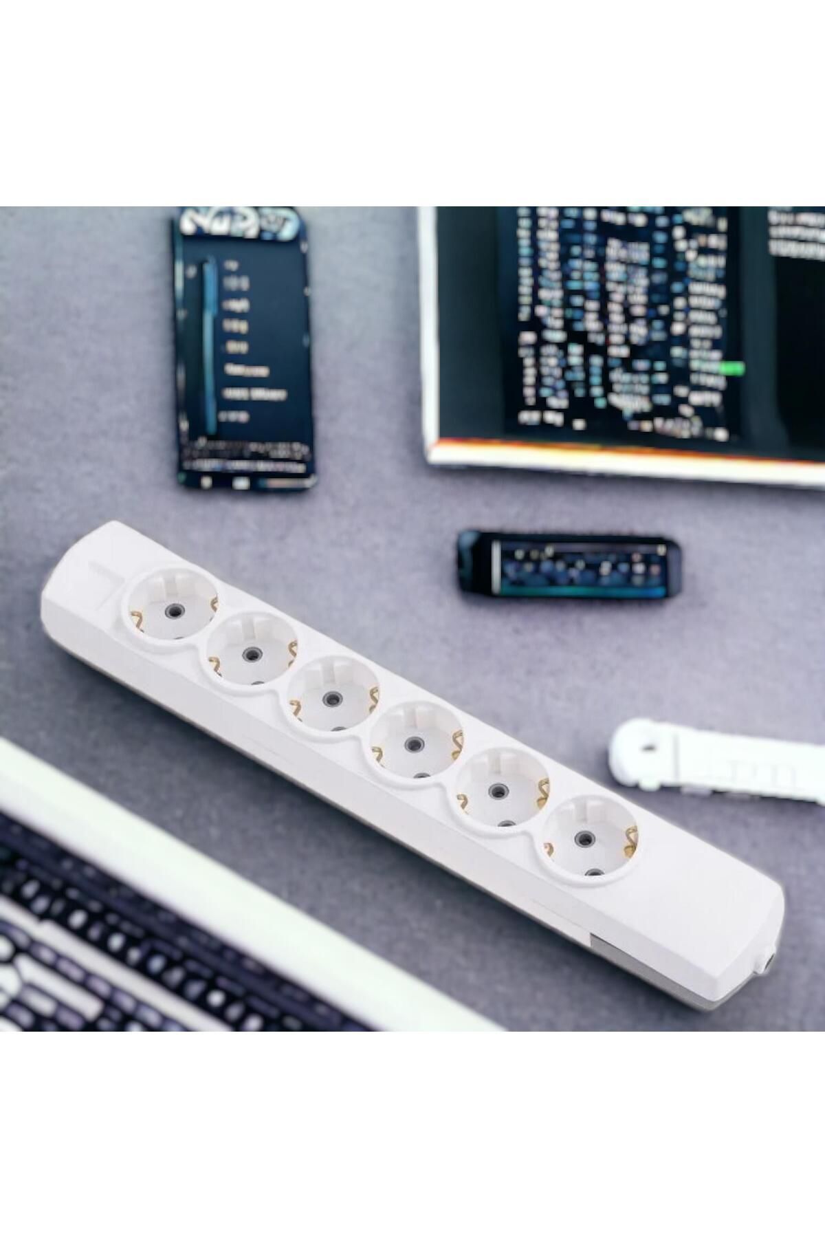 Badem10-Group of 6 - Wireless, Terminal Socket Plug and Grounded Multiple Multiplier Six Hanging 6