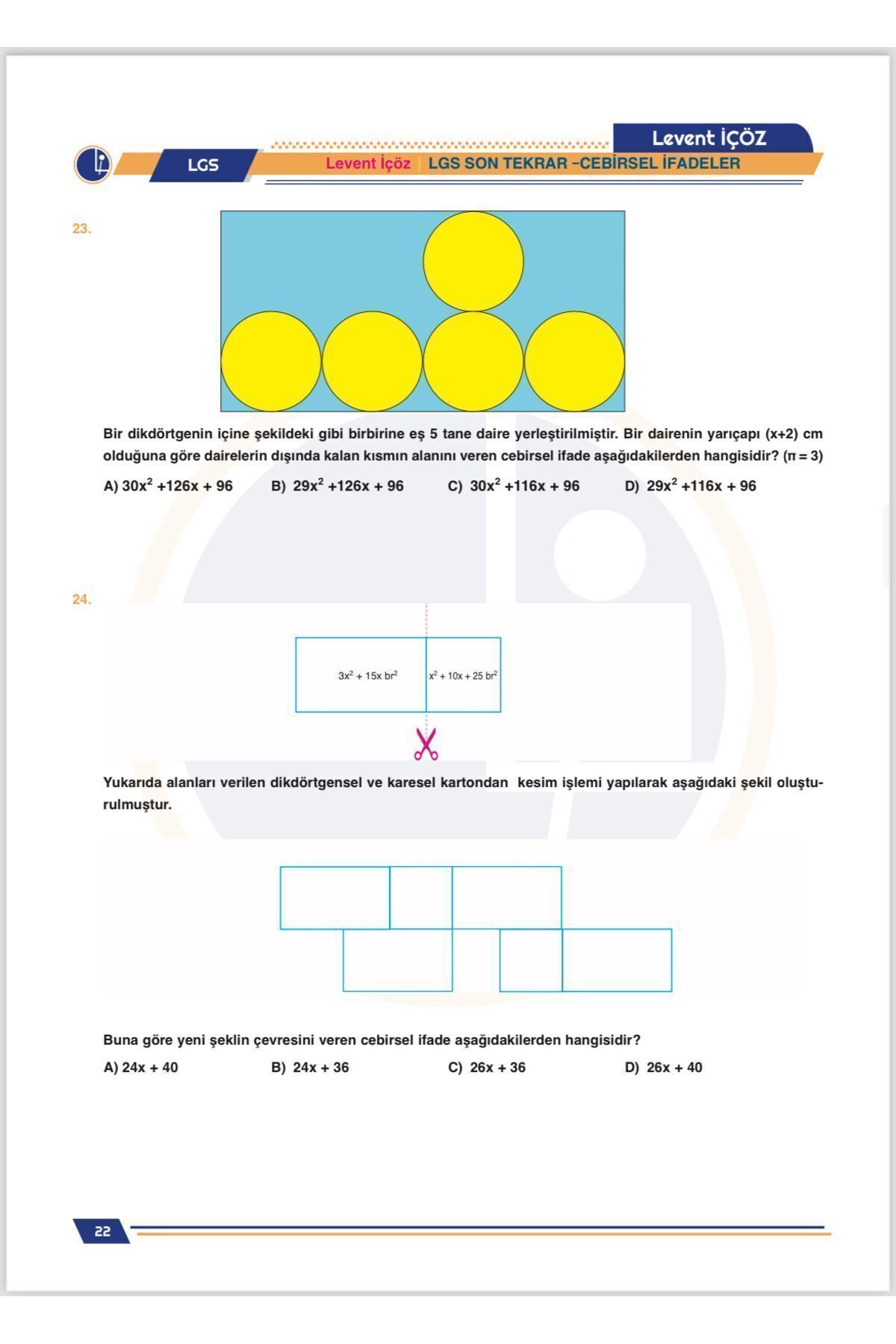 Lgs matematik son tekrar son temizlik soru bankası