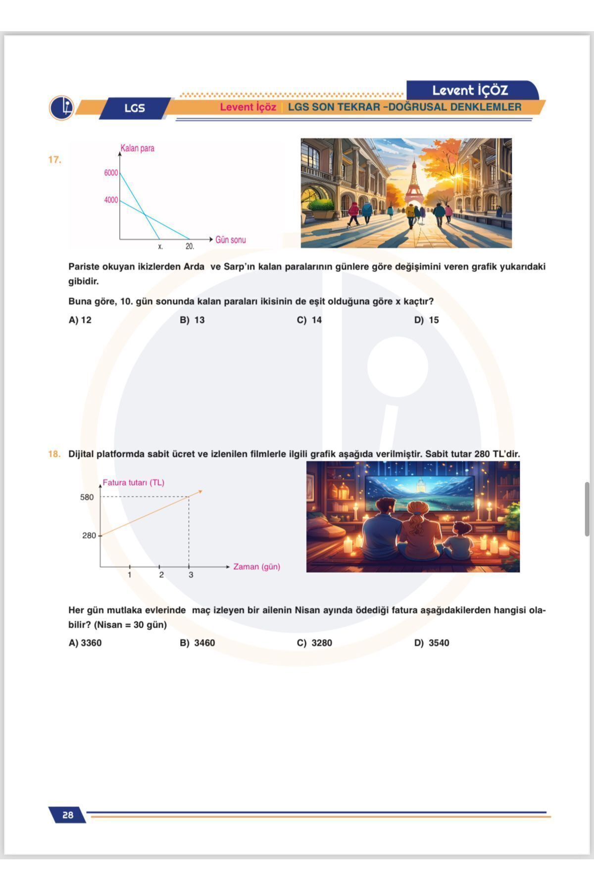 Lgs matematik son tekrar son temizlik soru bankası