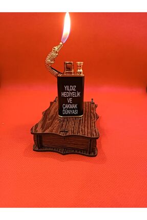Genel Markalar Hediyelik Timsah Çakmak Kişiye Özel Ahşap Kutulu Isim Yazılır