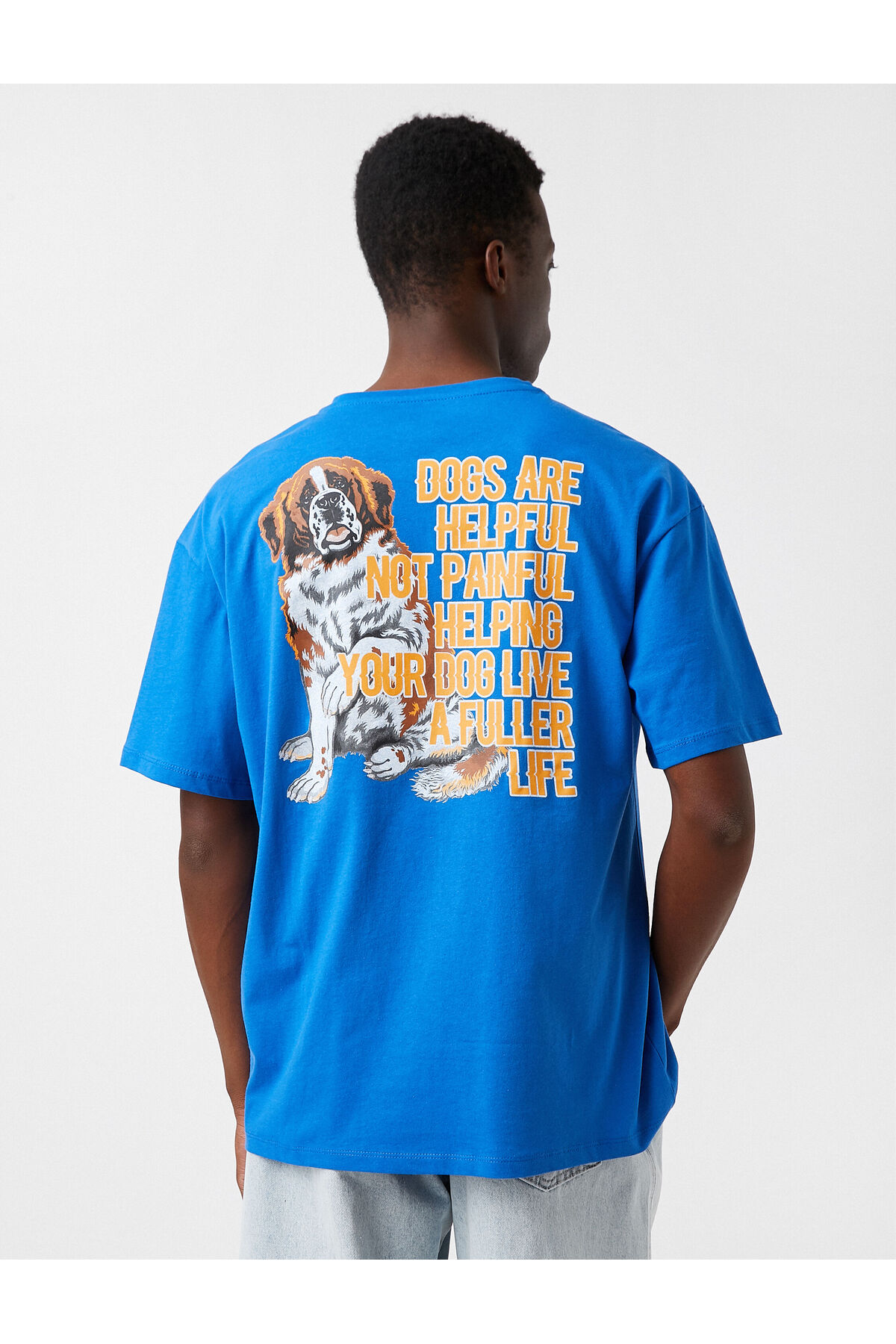 تیشرت مردانه آبی سرمه ای کوتون | 2SAM11226HK اورجینال - تصویر 4