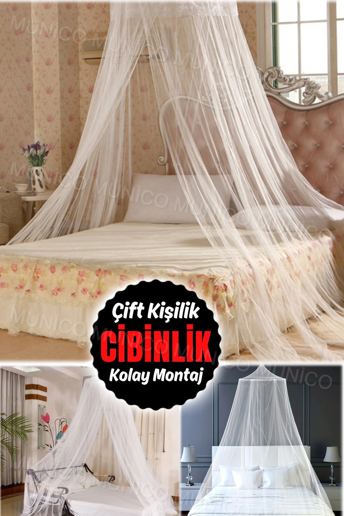 Munico Kubbe Sivrisinek Net Yaz Bebek Çift Kişilik Yatak Perdesi Sivrisinek Çadırı Kız Odası Dekorasyon fotoğrafı 2 (önizleme)