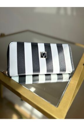 chocolatebag Kadın Beyaz Tek Bölmeli Bol Kartlıklı Uzun Cüzdan