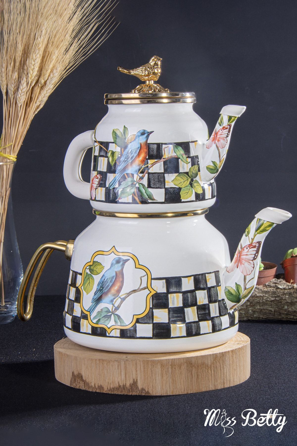 Miss Betty-Paradise Enamel Teapot 4