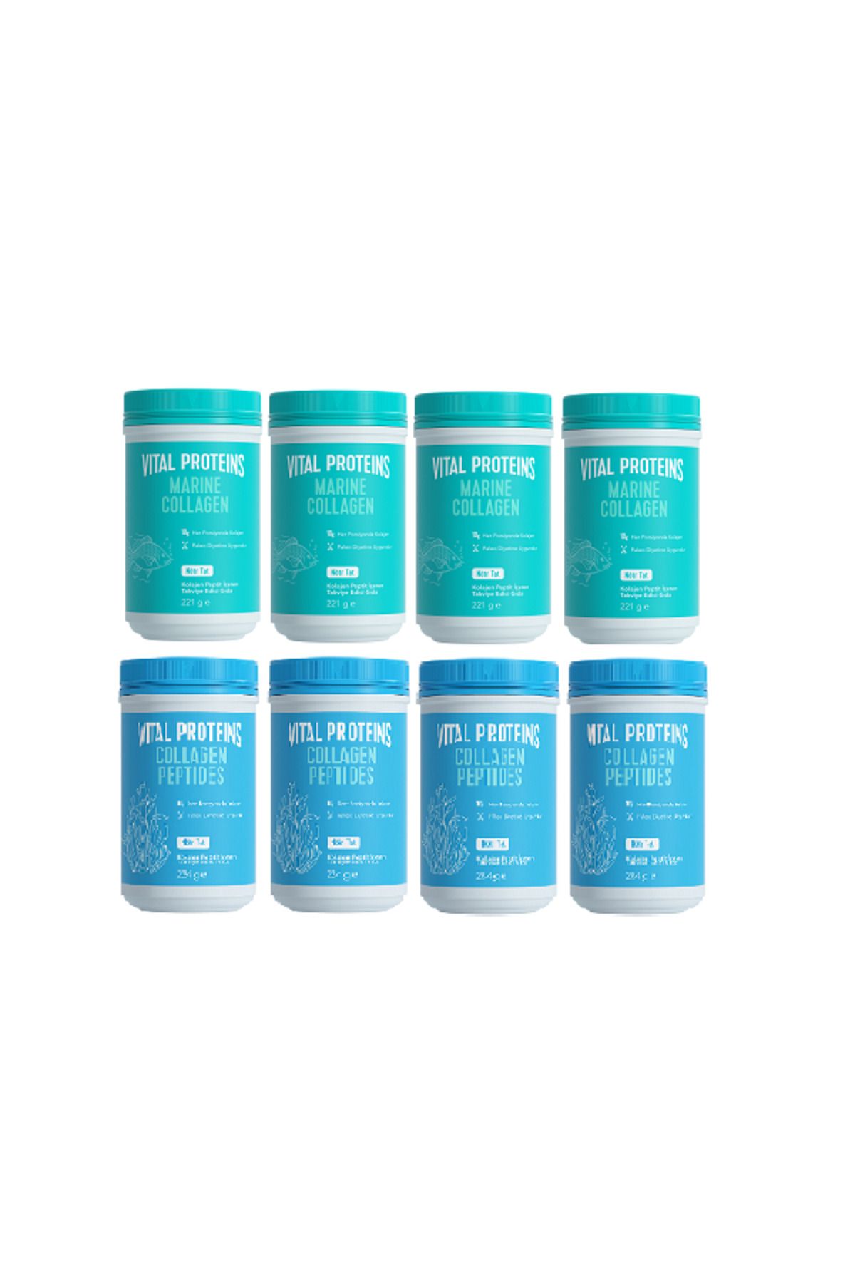 کلاژن 8 قطعه بسته بندی دریایی 221 GR 4 284 Vital Proteins