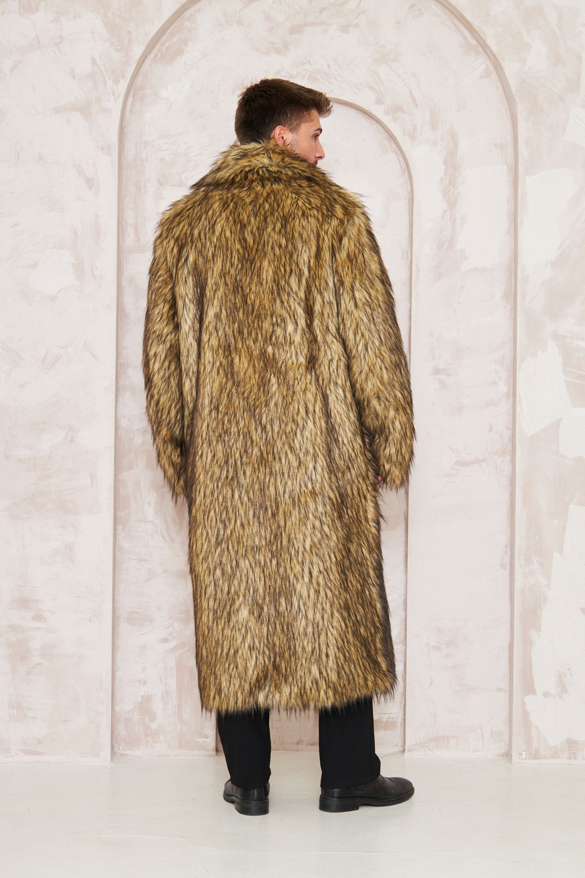 Redpoint Jackets-Men's Long Faux Fur Coat 8