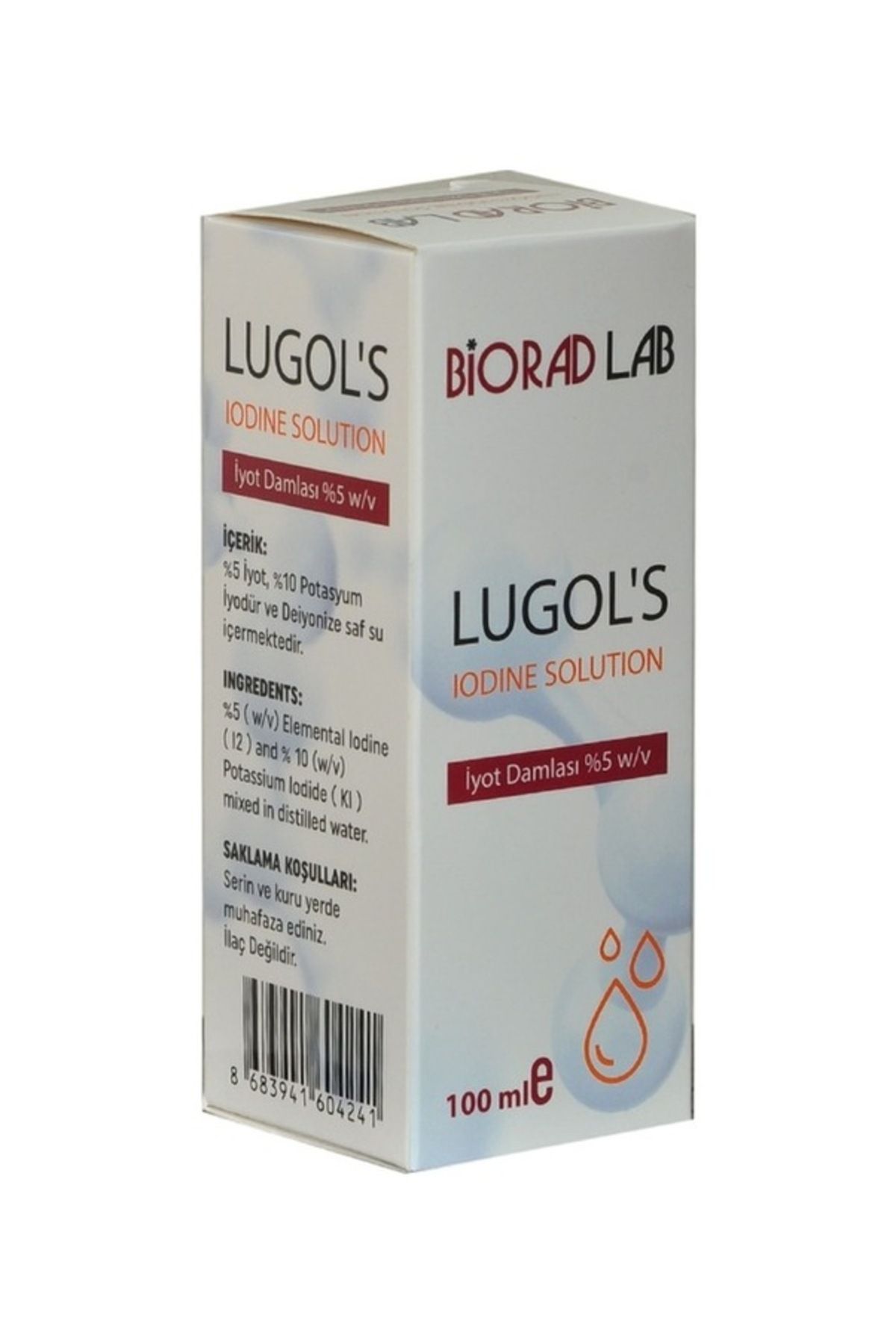 BİORAD-100 Ml Lugol Solution - 5% Iodine and 10% Potassium Iodide 3