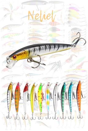 NELİEL 10cm 9gr Minnow, Sahte Yem, Lures,rapala,suni Yem,spin, Maket ,levrek,...