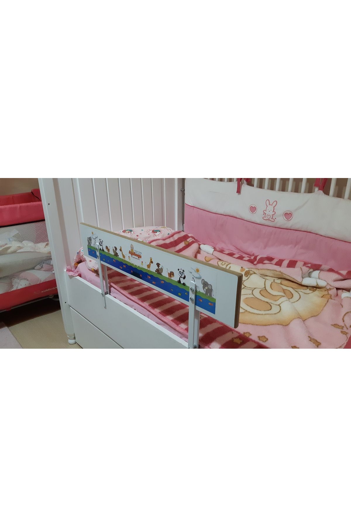 AGUBUGU BABY-Animal Pattern Wooden Bed Barrier 80x30 2