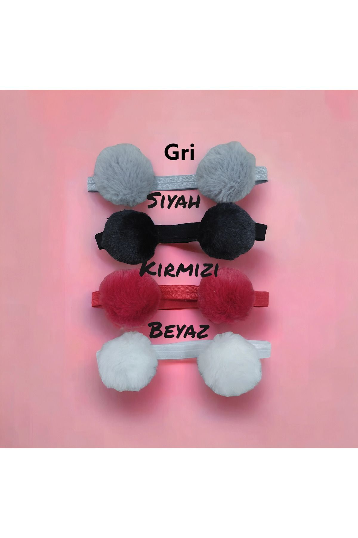 Pompom Bandana Set 4 Lu Bandana Pompom