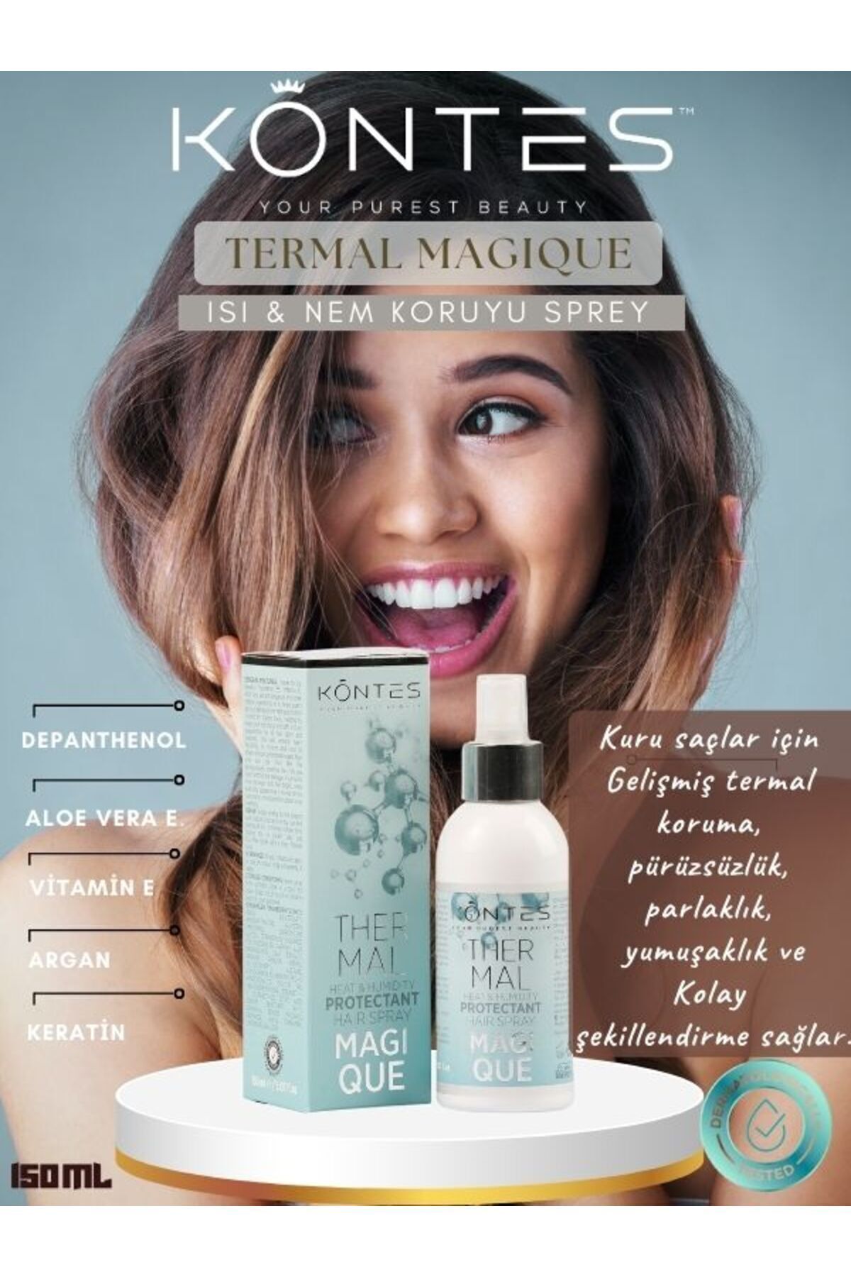 Kontes INTENSIVE HAIR CARE SERIES Hair Thermal Magique Heat & Humidity Protectant Spray