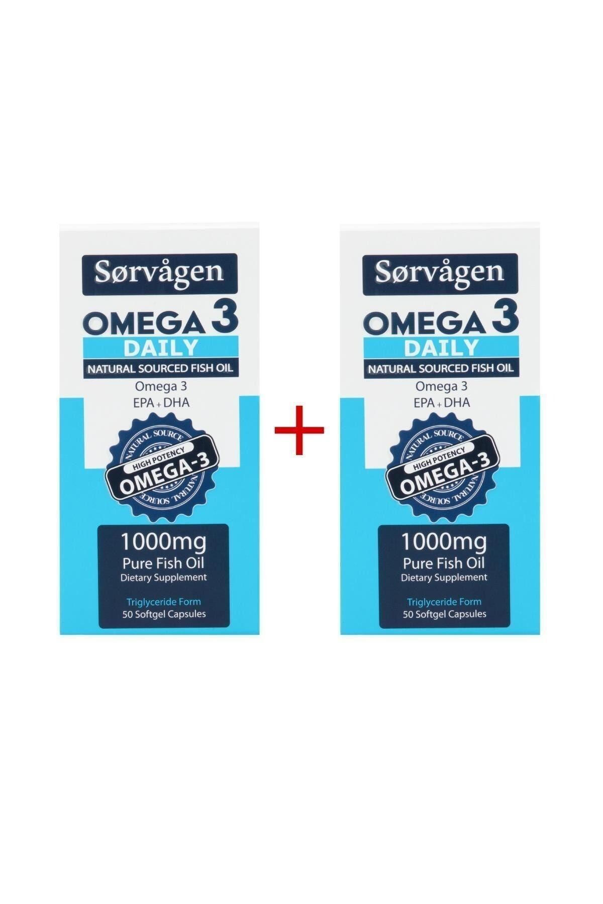 Sorvagen Omega 3 Daily Saf Balık Yağı, 50 Kapsül, 1000 Mg - 2 Adet