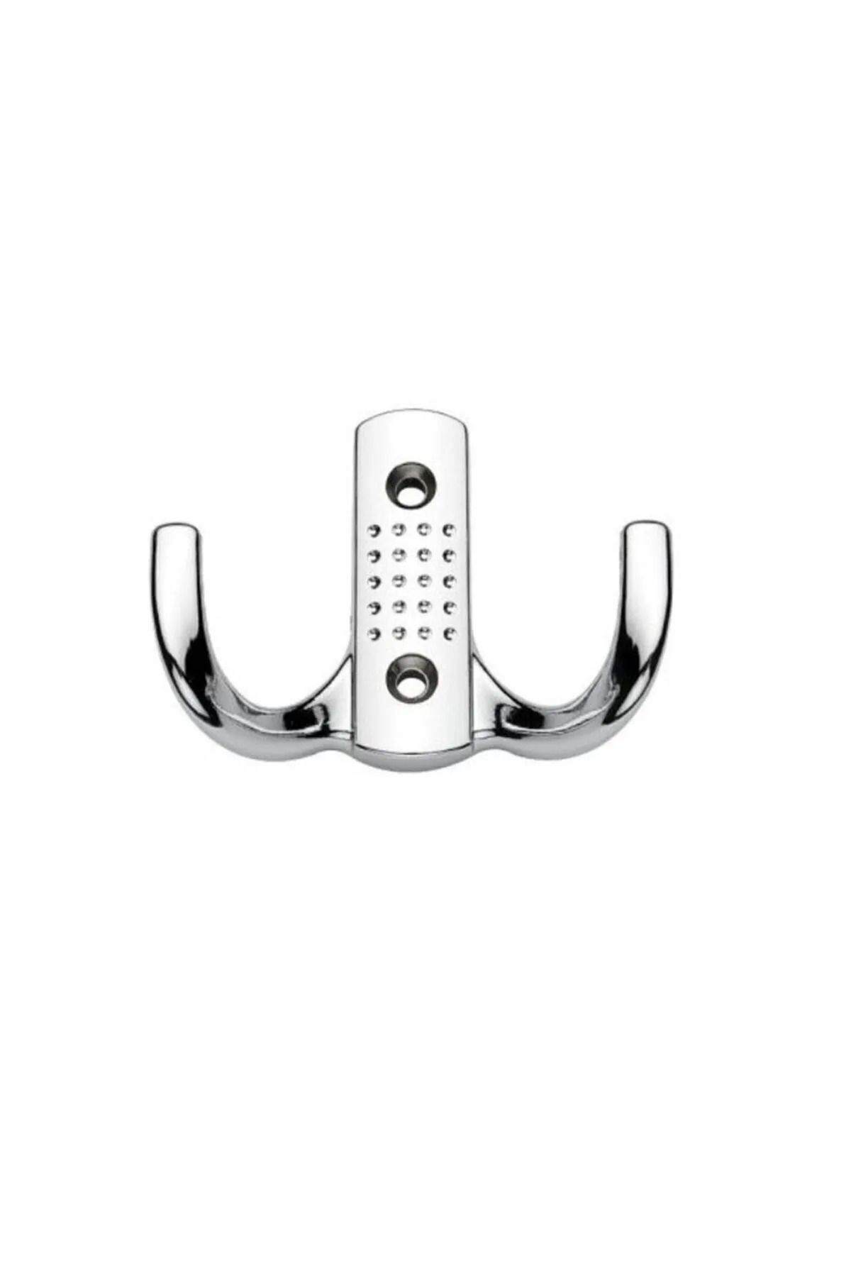 HOBİDABİ 10 Adet Metal Noktalı Portmanto Askı Vestiyer Askısı Krom