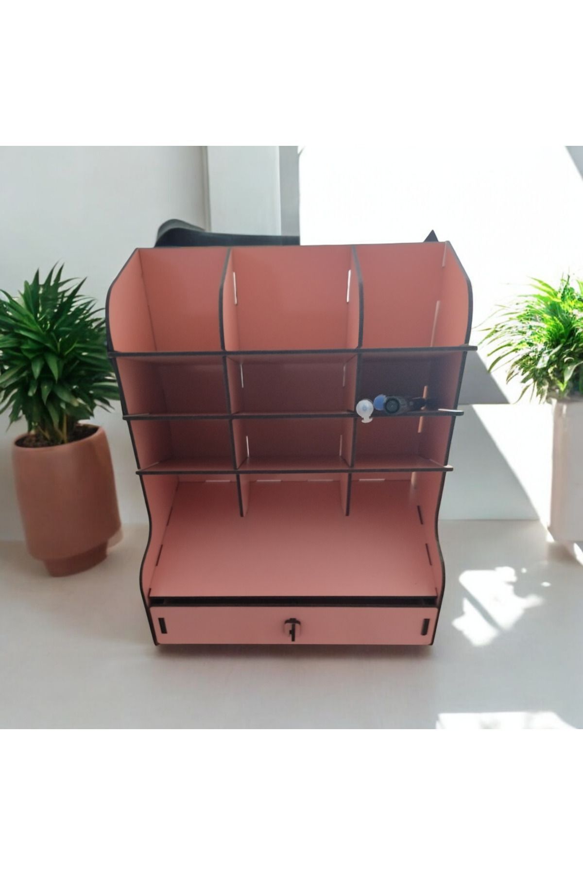 Bilder Von Little Italy - Osnabrück BCCK Masaüstü Çapraz 9 Bölmeli Çekmeceli Kalemlik Pembe Organizer