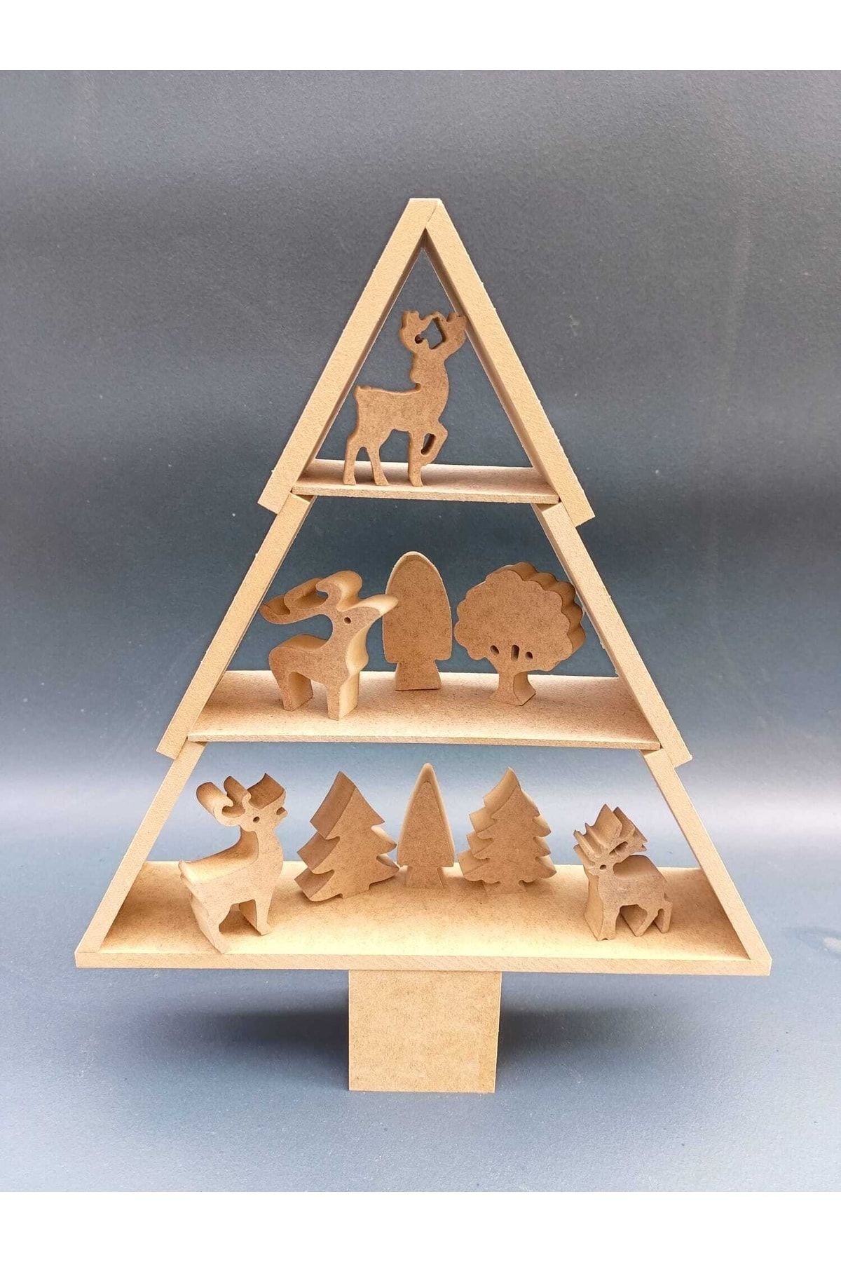 na neşeli ahşap Yılbaşı Ağacı. Yılbaşı Ağacı Süs. Yılbaşı Dekor Süsleri.ahşap Boyama .kendin Süsle