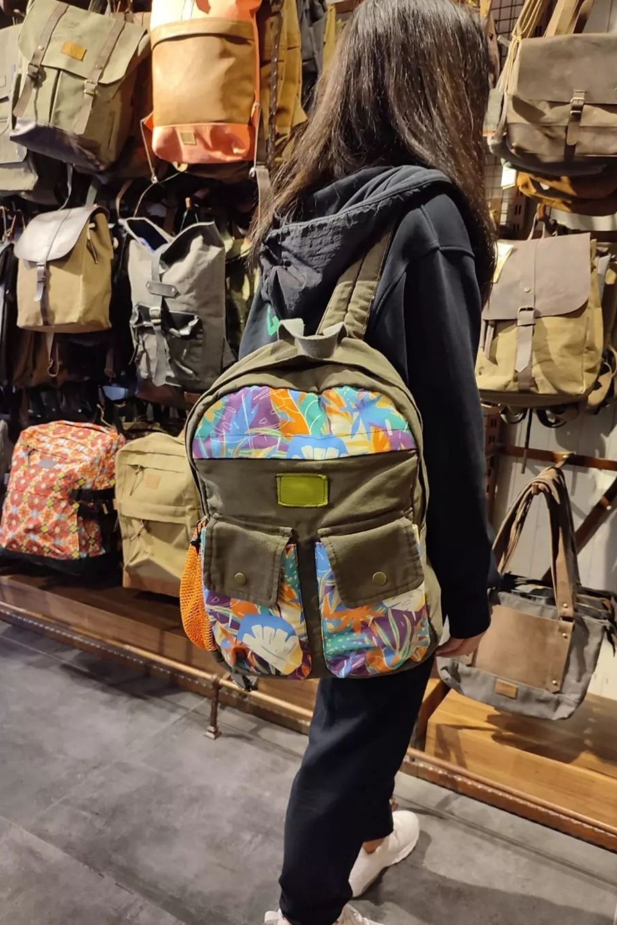 کوله پشتی زنانه قهوه ای Old Cotton | OCC.7224 اورجینال - تصویر 6