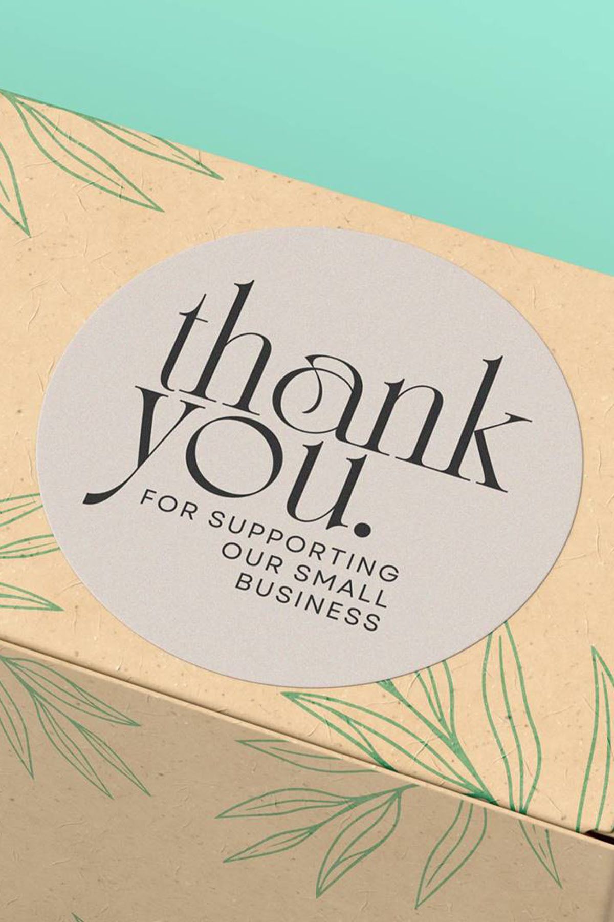 Basic Sense 4x4cm - 45 Adet - Thank You Sticker Teşekkürler Etiketi Paketleme Kargo Ambalaj Ürün Etiketi ST2182