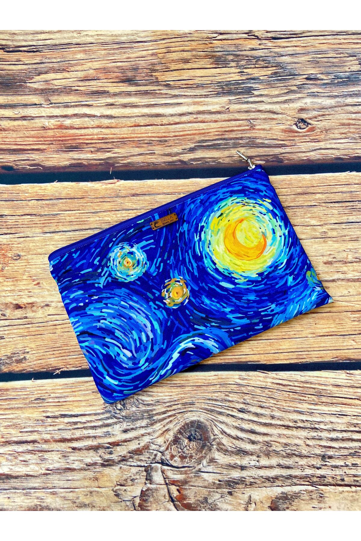 İsella Van Gogh El Çantası Portföy Tablet Ve Kitap Kılıfı görsel 6