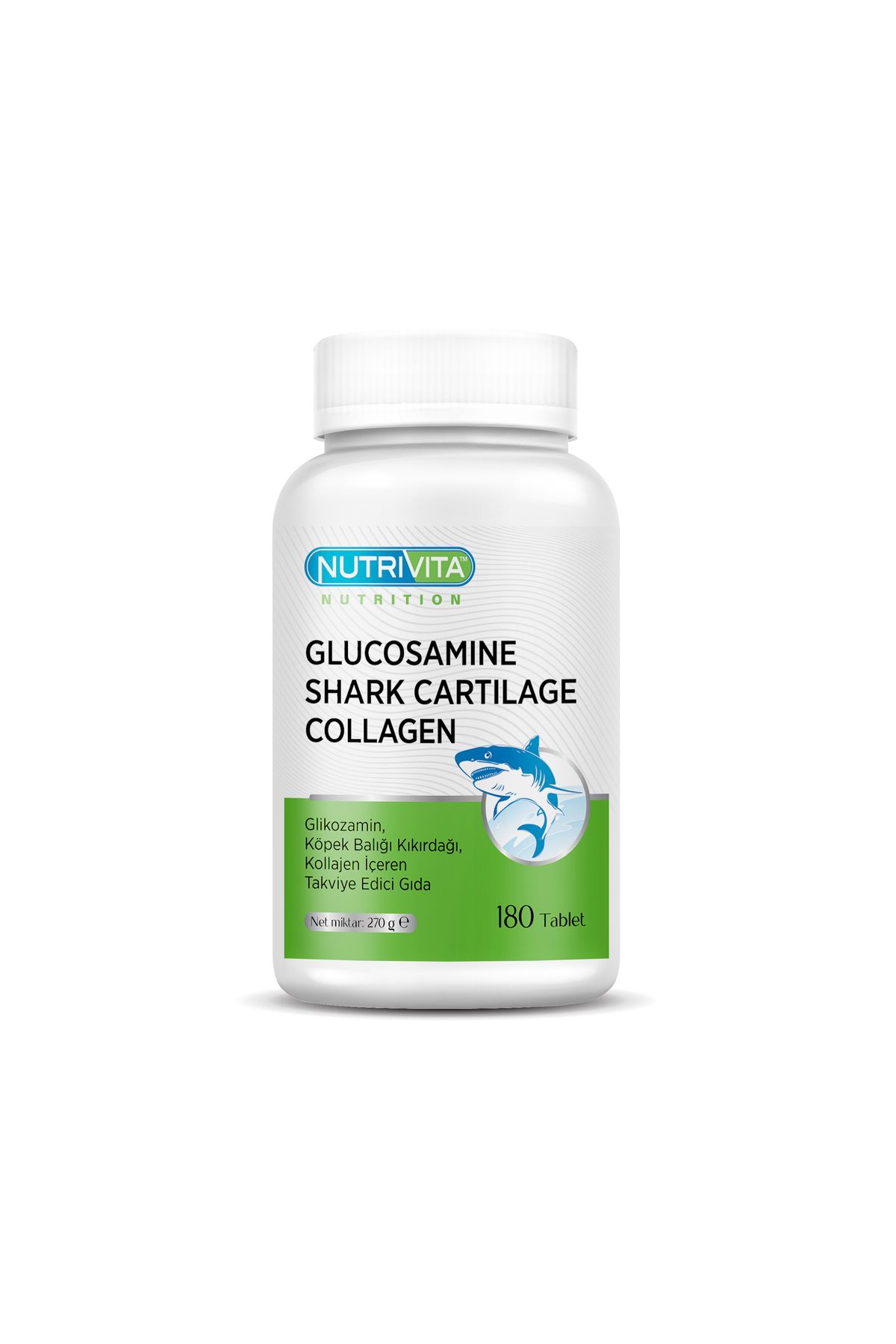 Nutrivita Nutrition GLUCOSAMINE,SHARK CARTILAGE,COLLAGEN 180 TABLET