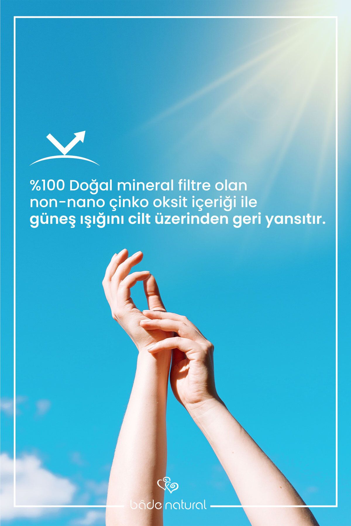 کرم ضد آفتاب صورت 50 SPF 100 ٪ فیلتر معدنی و چوب خورشید محافظت شده طبیعی Bade Natural