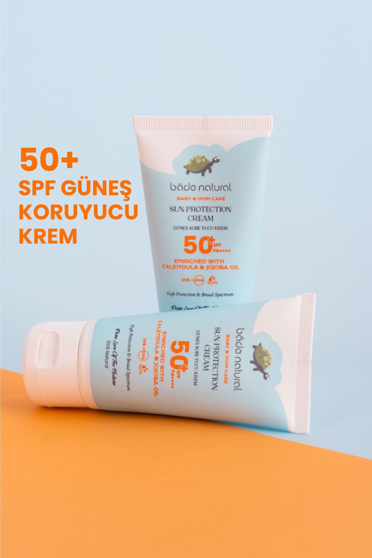 کرم ضد آفتاب کودک دخترانه و پسرانه بچگانه 100 ٪ طبیعی 50 SPF محافظت شده با میل Bade Natural
