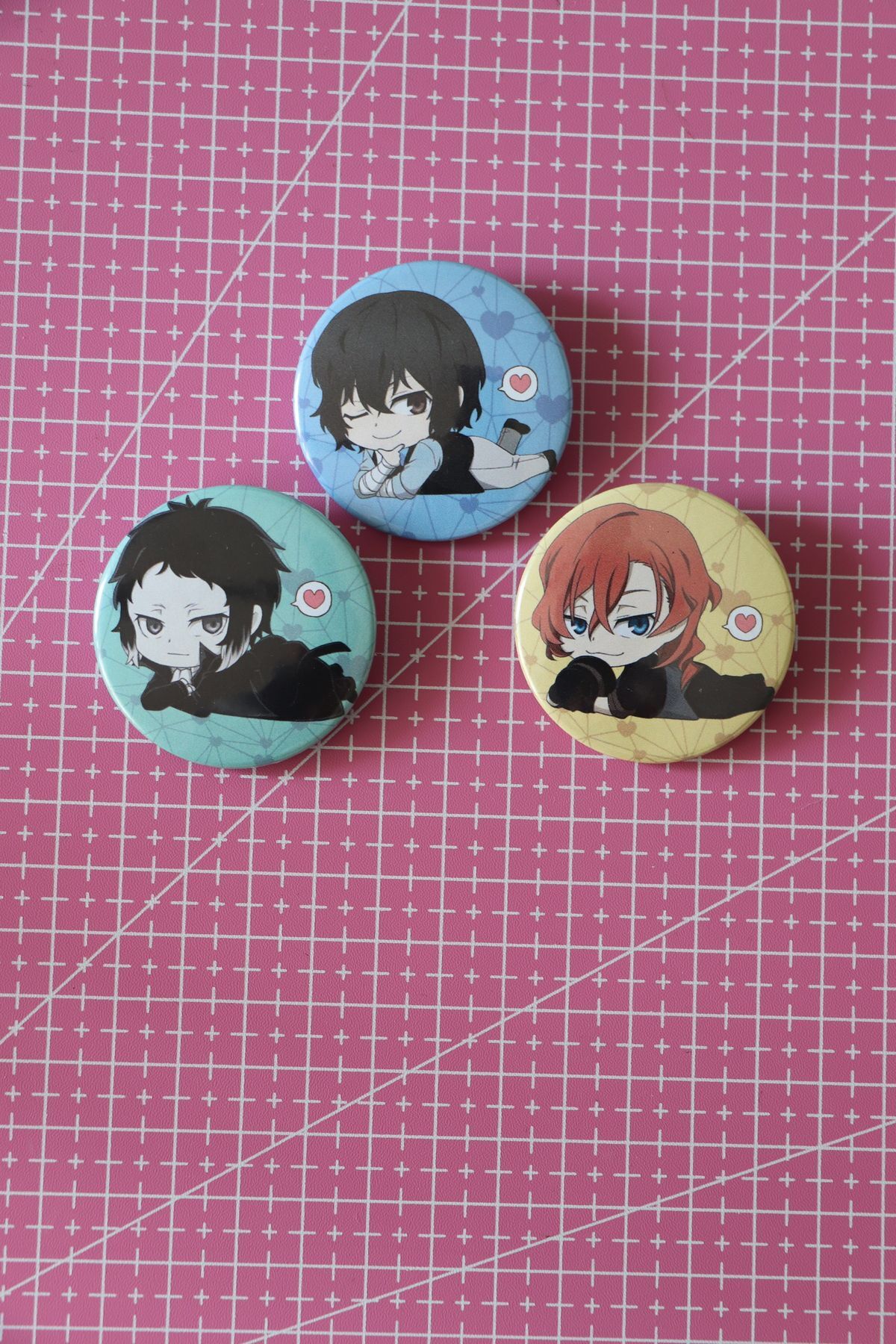 Dog Rozet Bs Akumastik Bungou Stray Dogs 3lü Rozet Seti- Dazai Chuuya Akutawaga ...