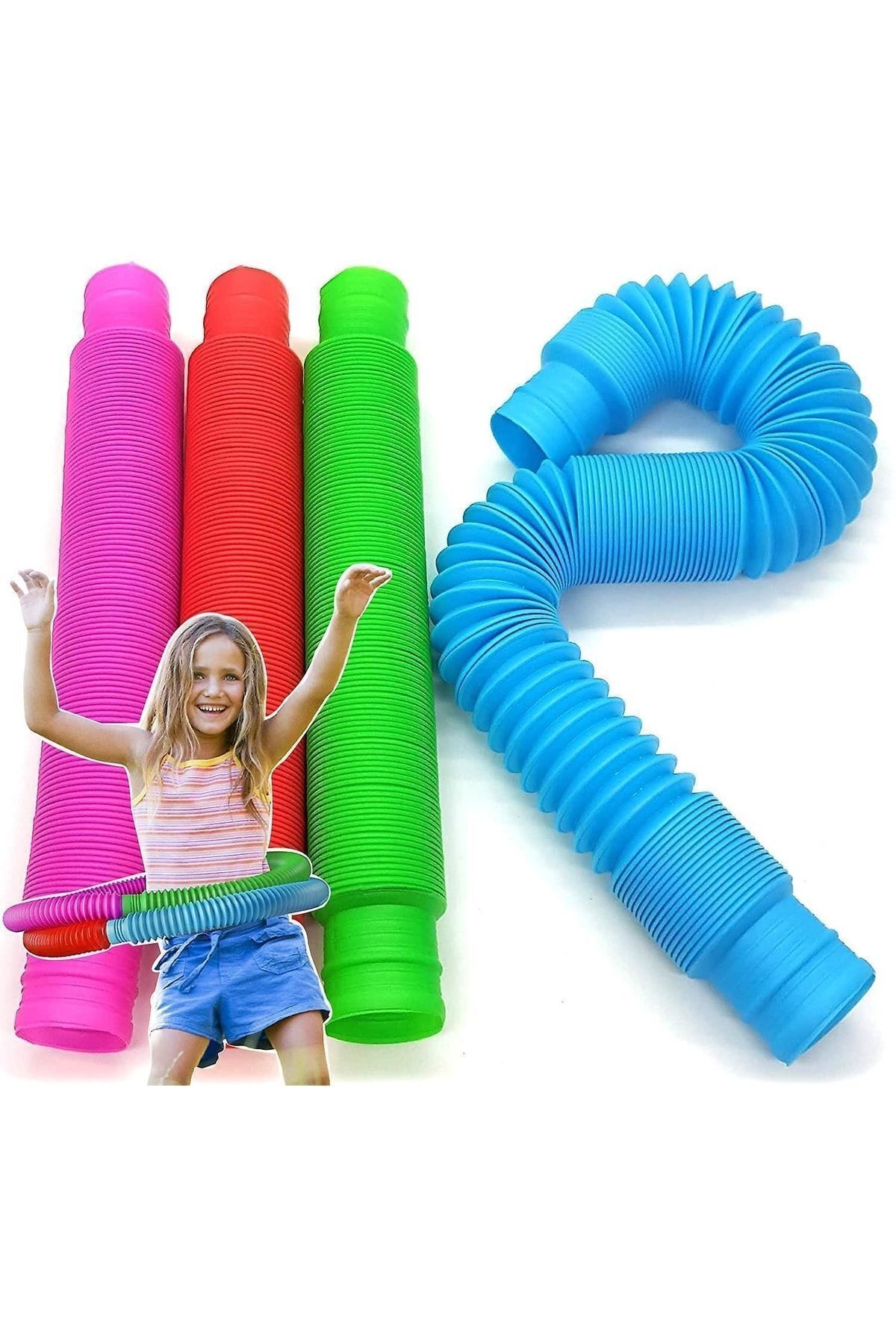 لوله‌های بازی پاپ تیوب – مجموعه ۵ عدد پاپ تیوب رنگی