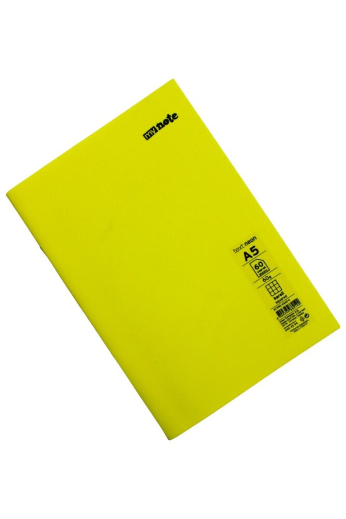 Mynote-Text A5 60 Sheets Checkered Plastic Neon Cover Notebook 3