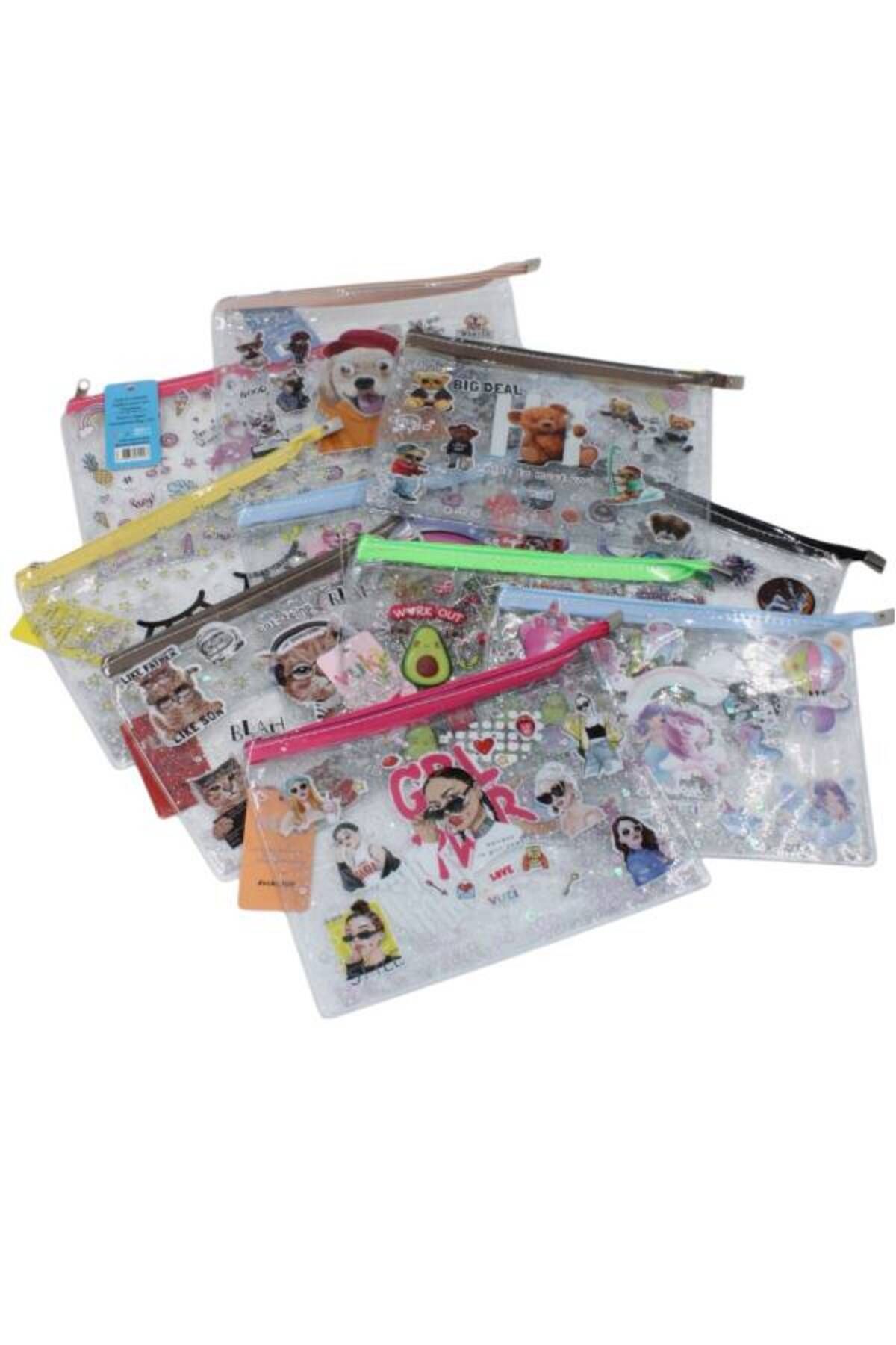 VUKİ-Panda Patterned Vuki A4 Transparent File - Water Zippered Vk-0073-04 5