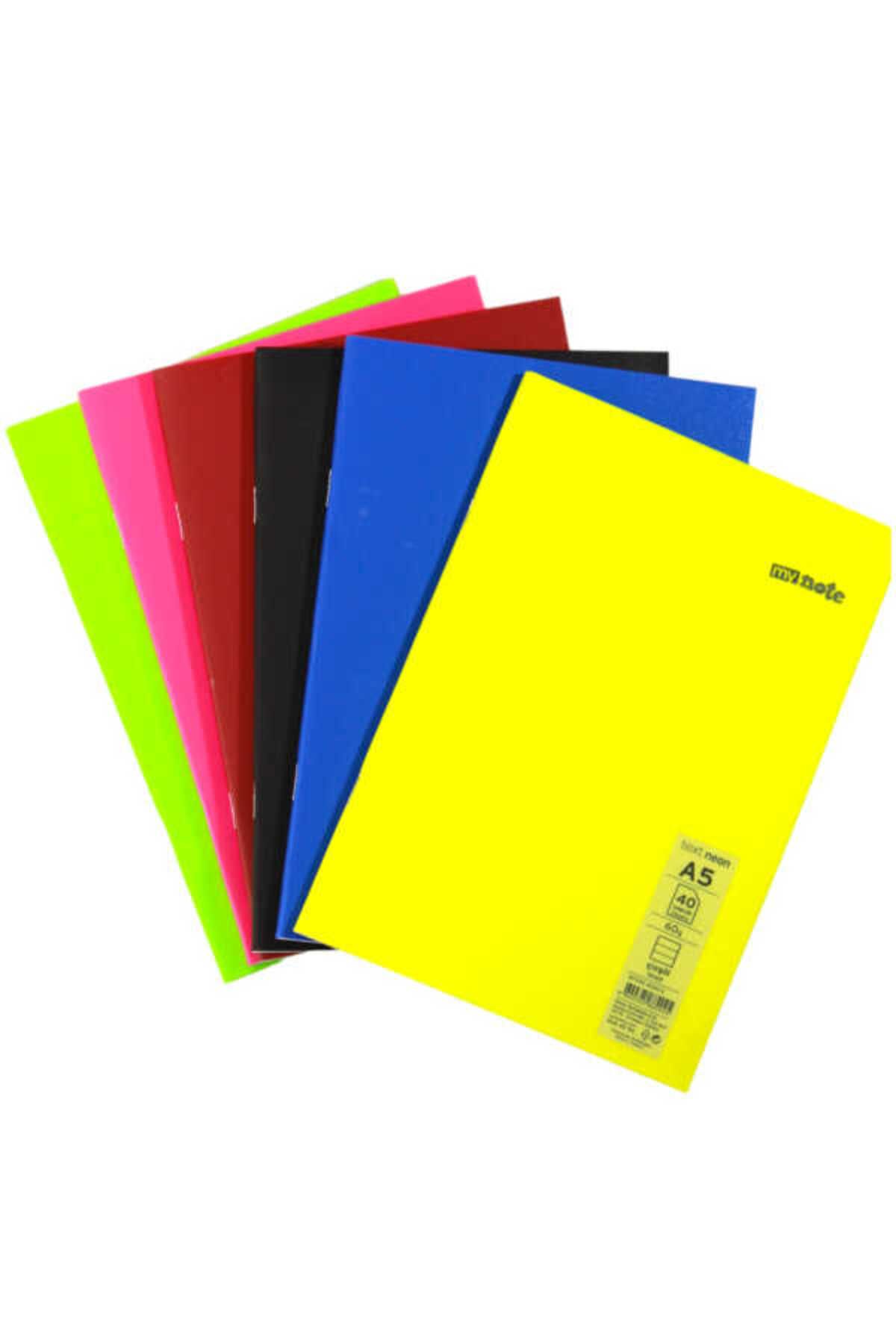 Mynote-Text A5 40 Sheets Lined Plastic Neon Cover Notebook 3