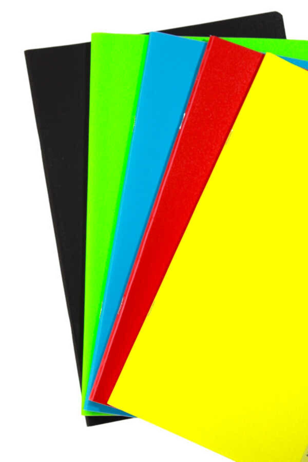 Mynote-Text Neon A4 40 Sheets Checked Plastic Cover Notebook 3