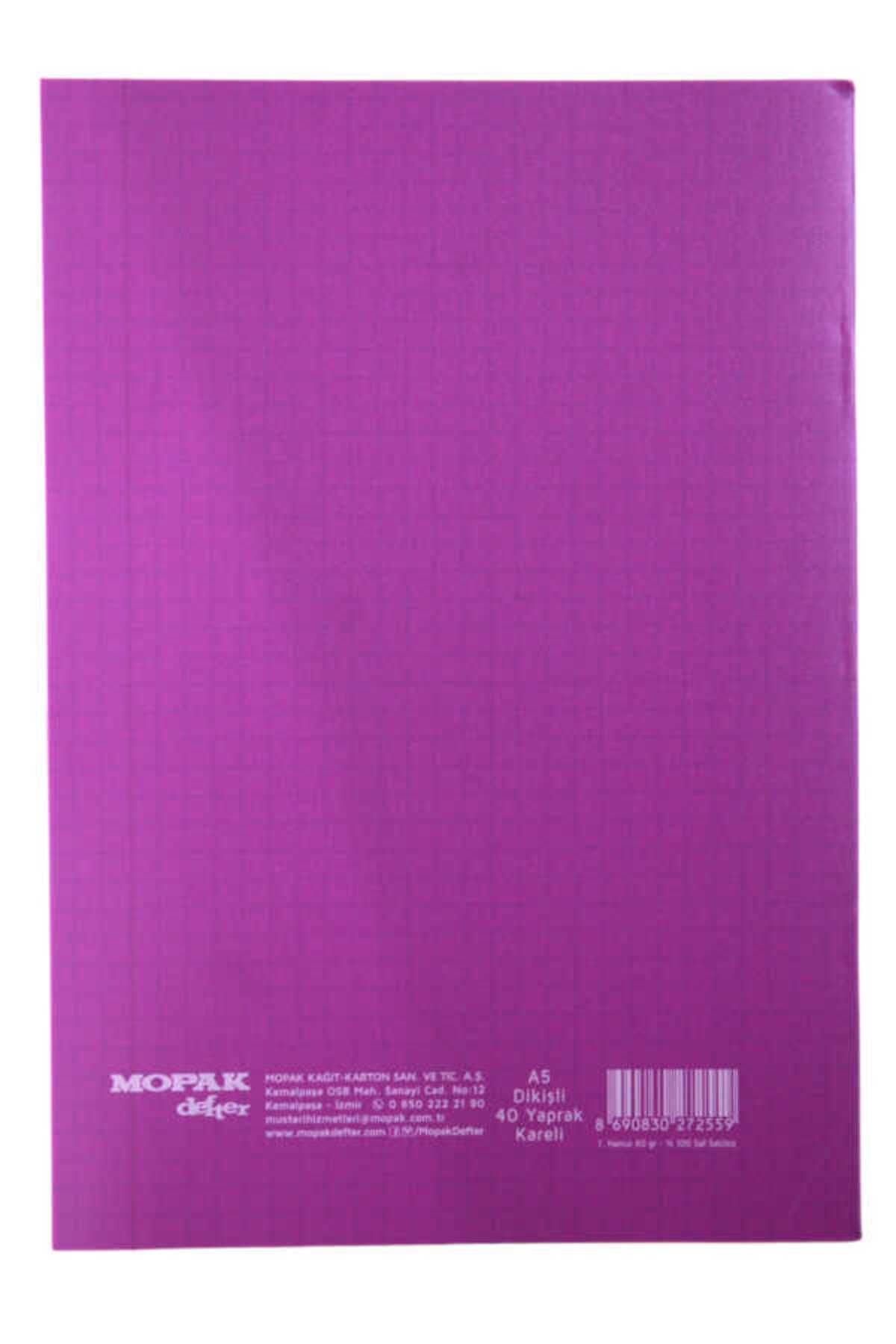 Mopak-A5 40 Sheets Checked Plastic Cover School Notebook 2