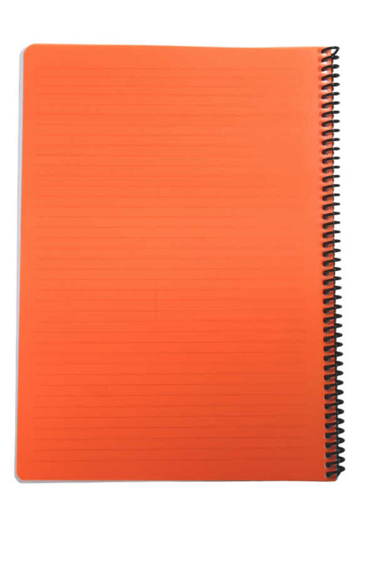 Mynote-Flex A4 60 - Leaf Checkered Spiral Neon Plastic Notebook 2