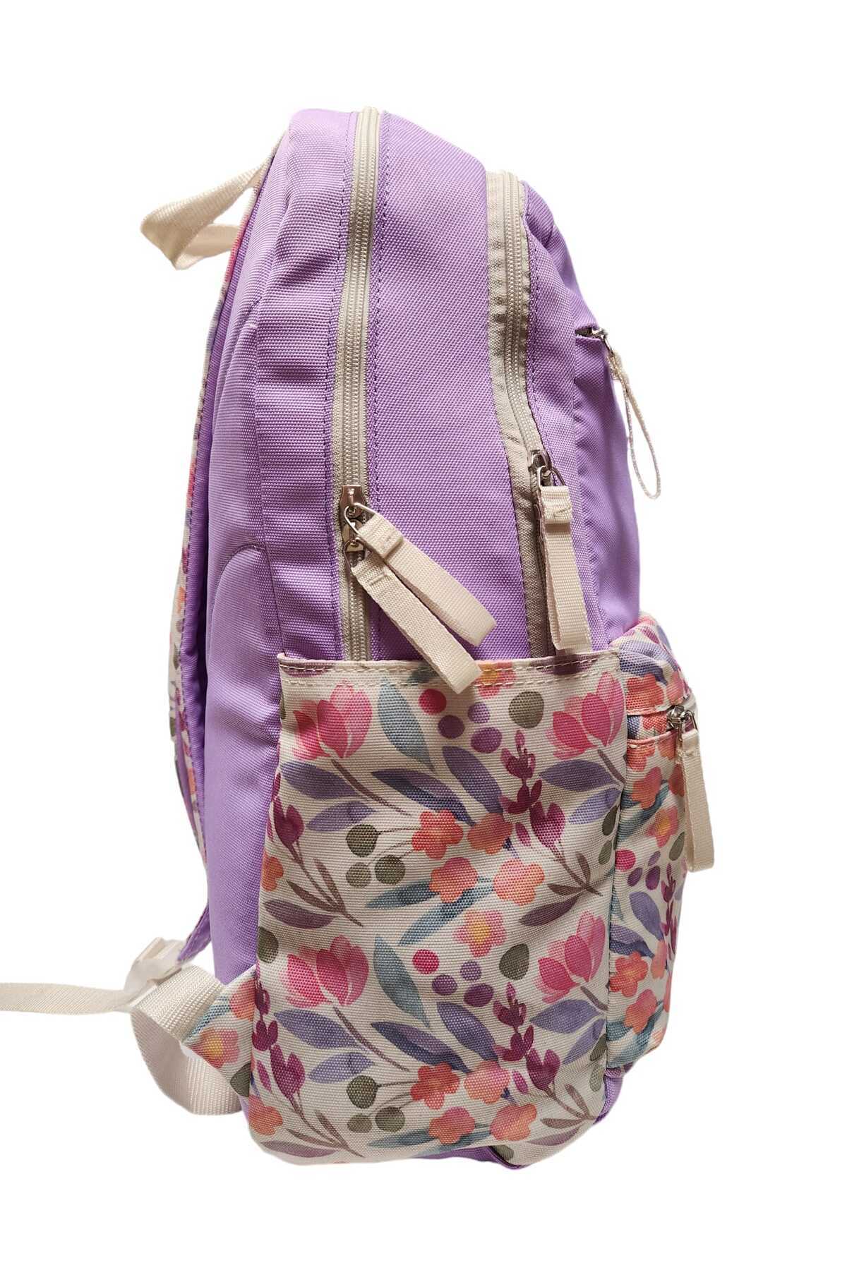 Faber Castell-Faber-Castell Purple Flower Backpack 4