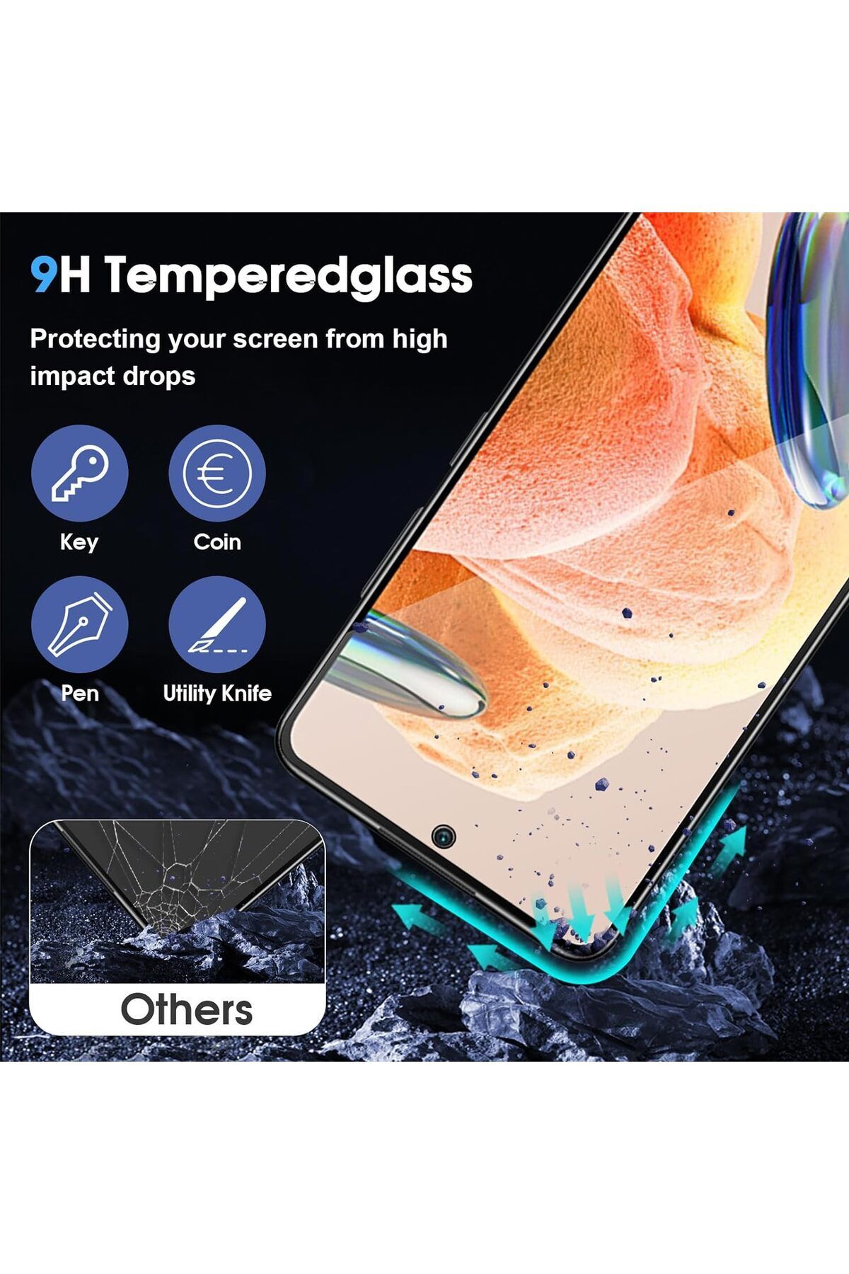 Xiaomi Redmi Note 12 Pro Hayalet Ekran Koruyucu Kırılmaz Cam - Extra İnce 7