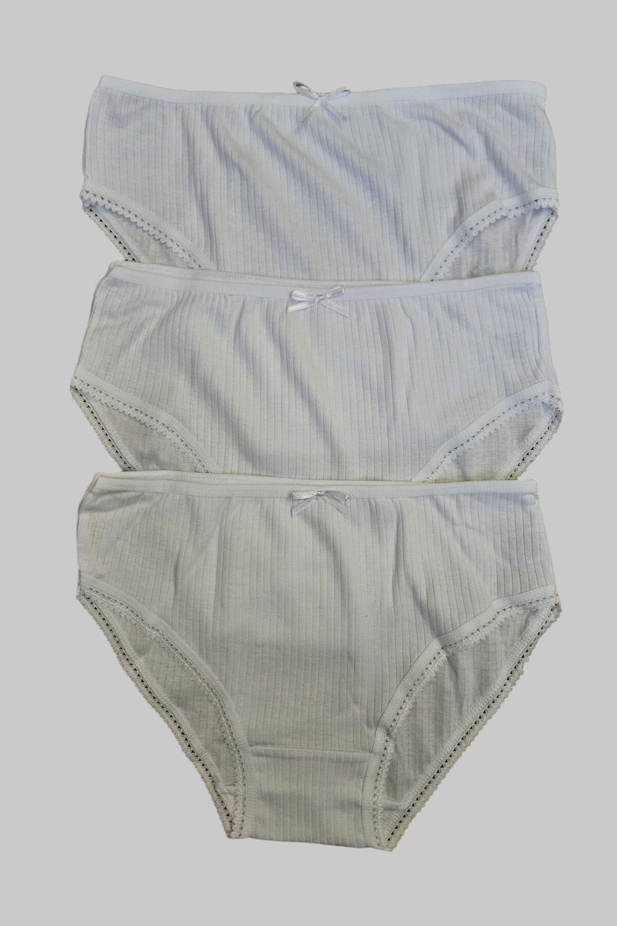 peki baby&kids Set Bikini Din Bumbac Pentru Fete - Adaugă 5 Plătiți 4, Lenjerie De Corp Cu Nervuri, Cadou Pentru Rufe Femeie - 8–9 years