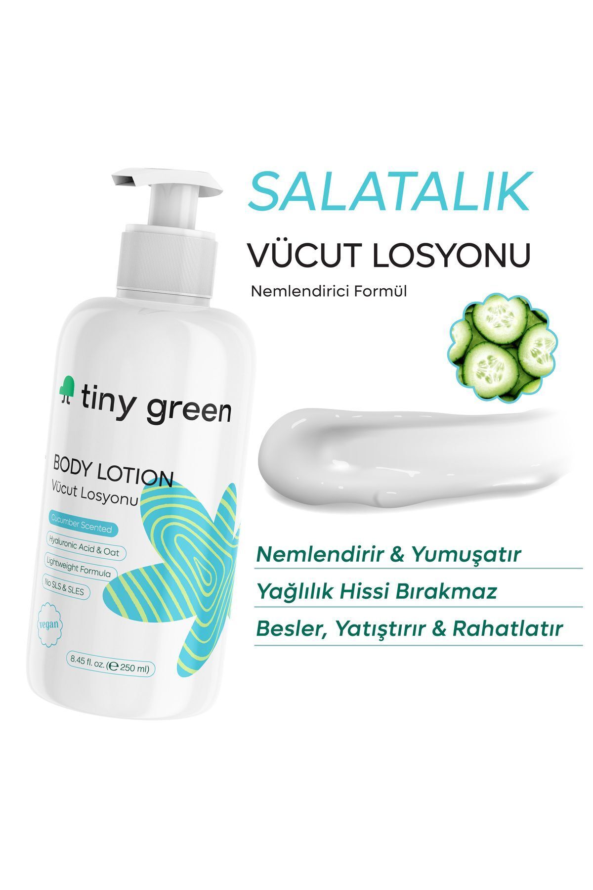 Vücut Losyonu Günlük Nemlendirme Salatalık Kokulu 250 ml — TG-A0205 — تصویر 3 از 6