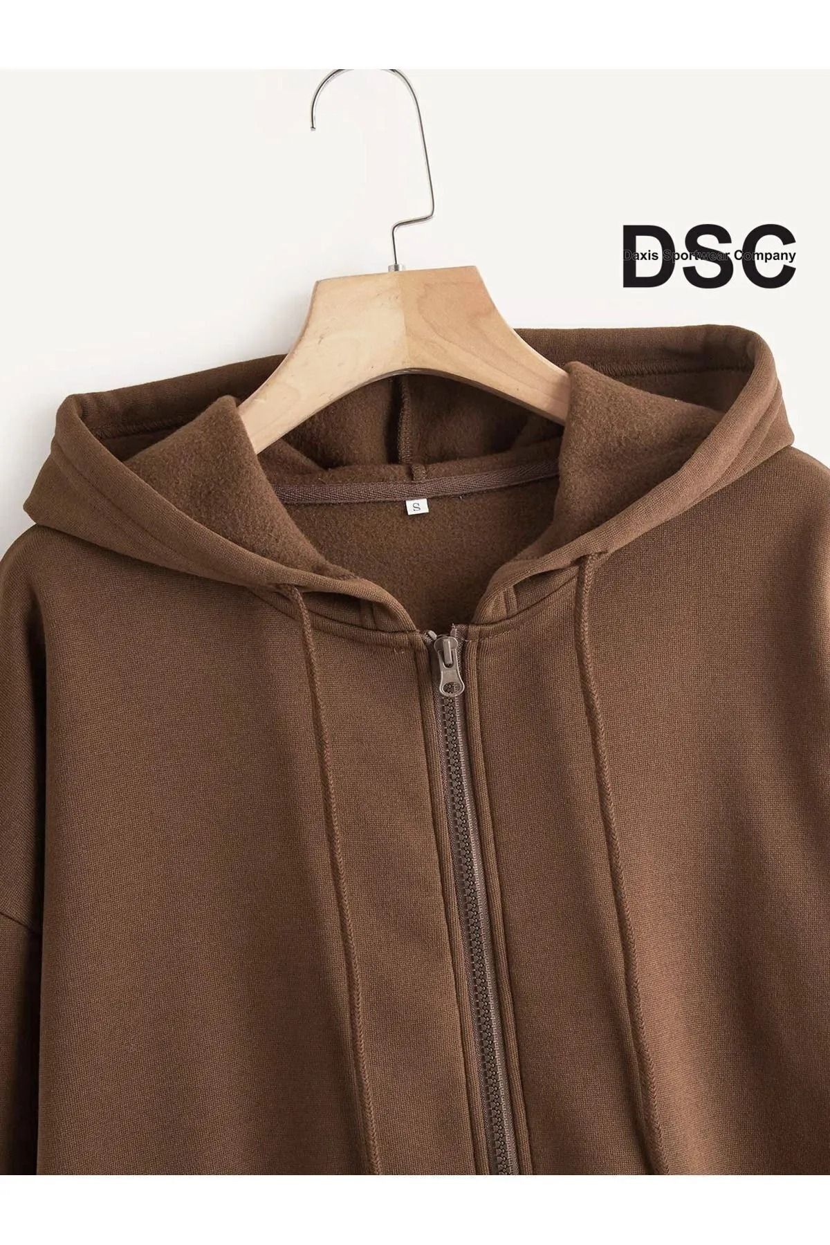 DAXİS Sportwear Company  Unisex Fermuarlı Cepli Kapüşonlu Sweatshirt DAXİS Sportwear Company - Görsel 4