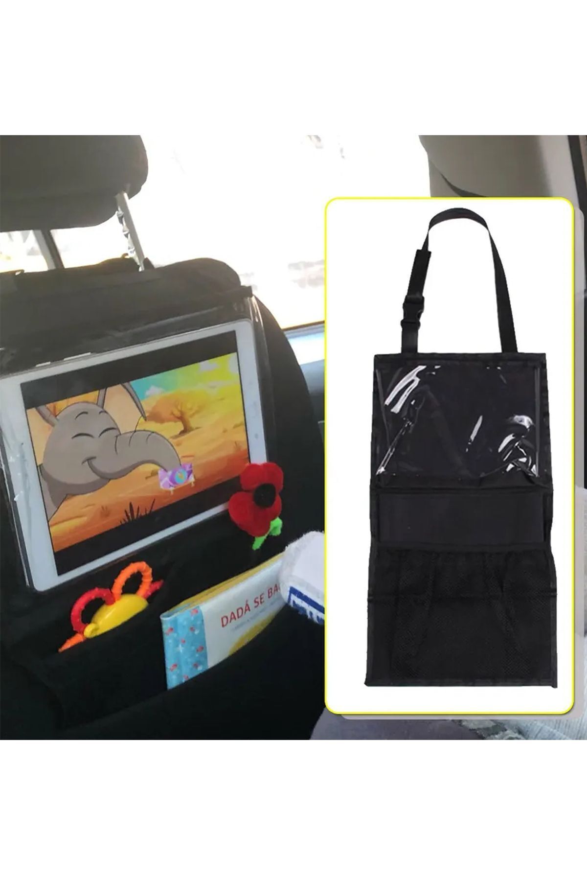 HASBY Araba Koltuk Arkası Tablet Telefon Tutucu Eşya Düzenleyici Araç Organizeri Koruyucu Kılıfı Organizer fotoğrafı 5 (önizleme)