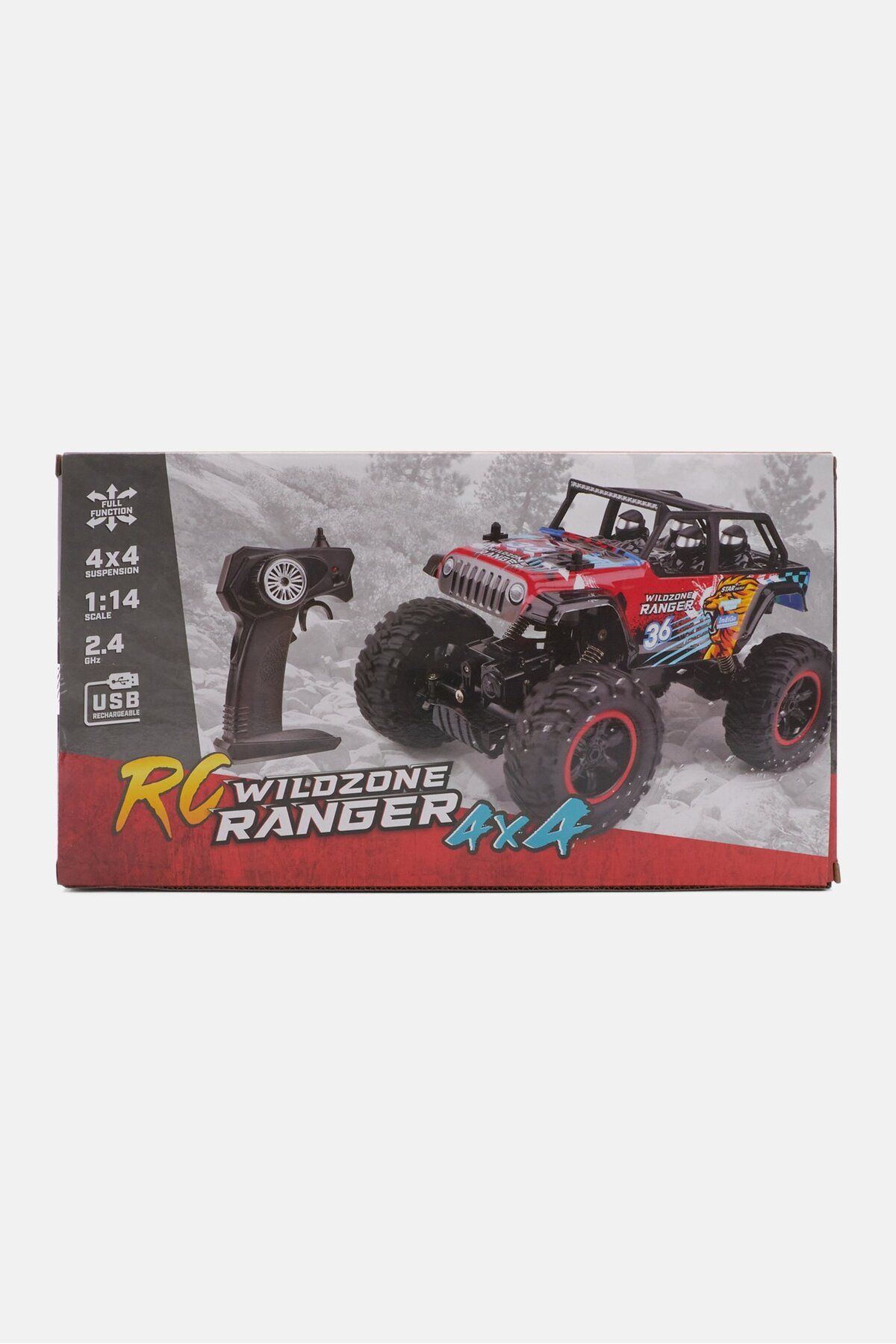 Anko-Remote Control  Wild zone Ranger 4 x 4 Car, Red/Black Combo 2