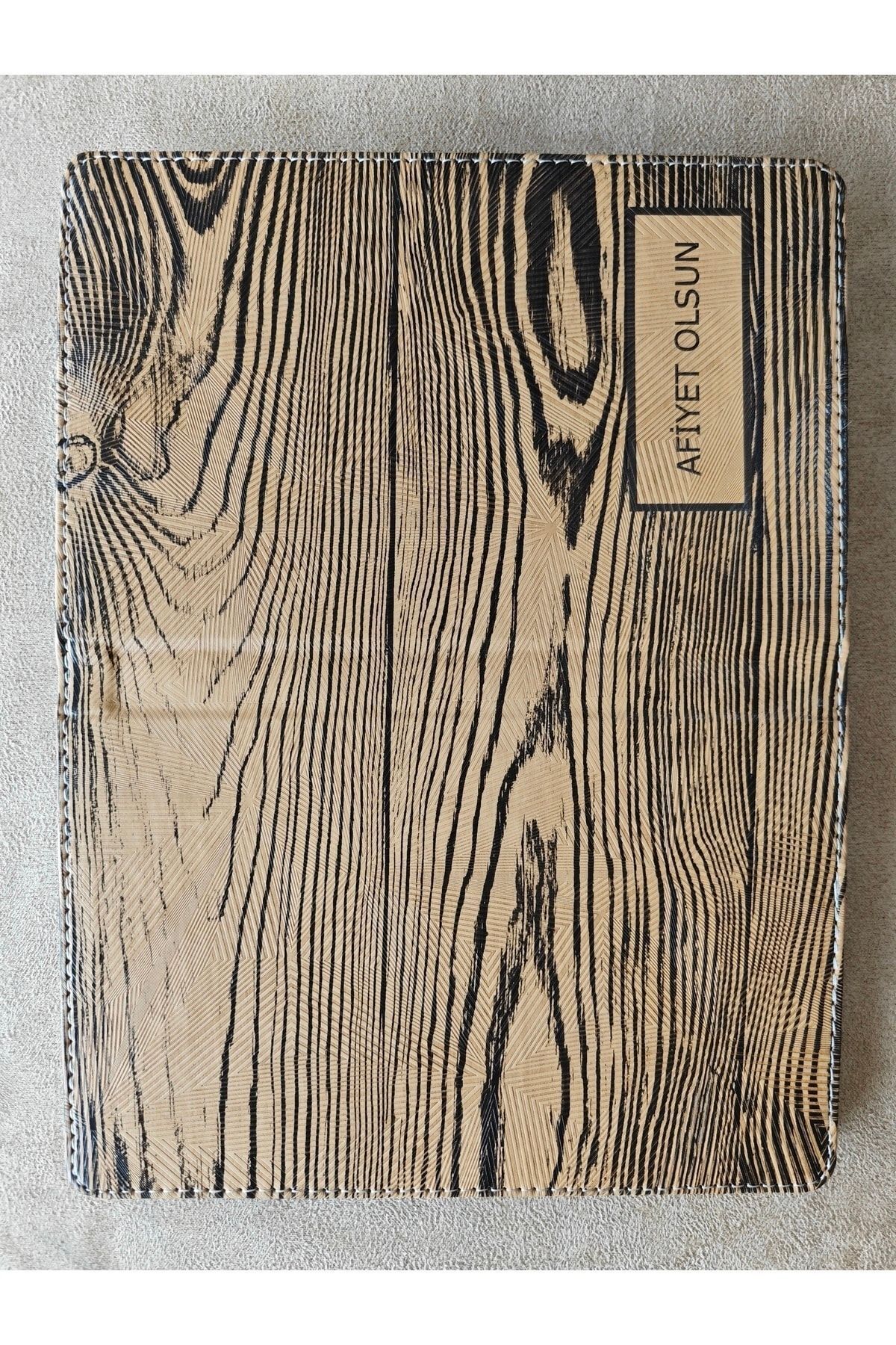 ankara menü-Tree Patterned Wooden Desk Mat Account Box 5