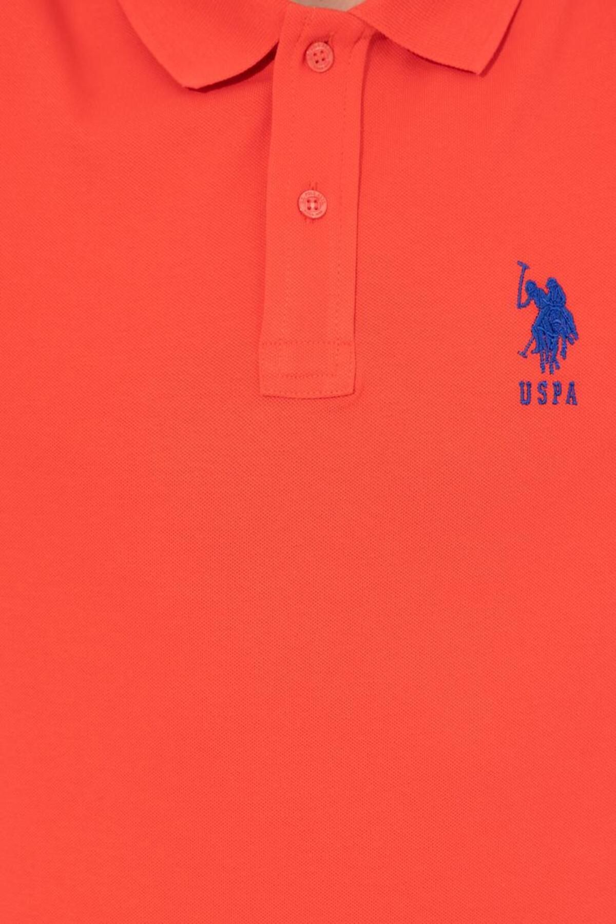 تی شرت یقه پولو قرمز مردانه YAKA اصلی U.S. Polo Assn.