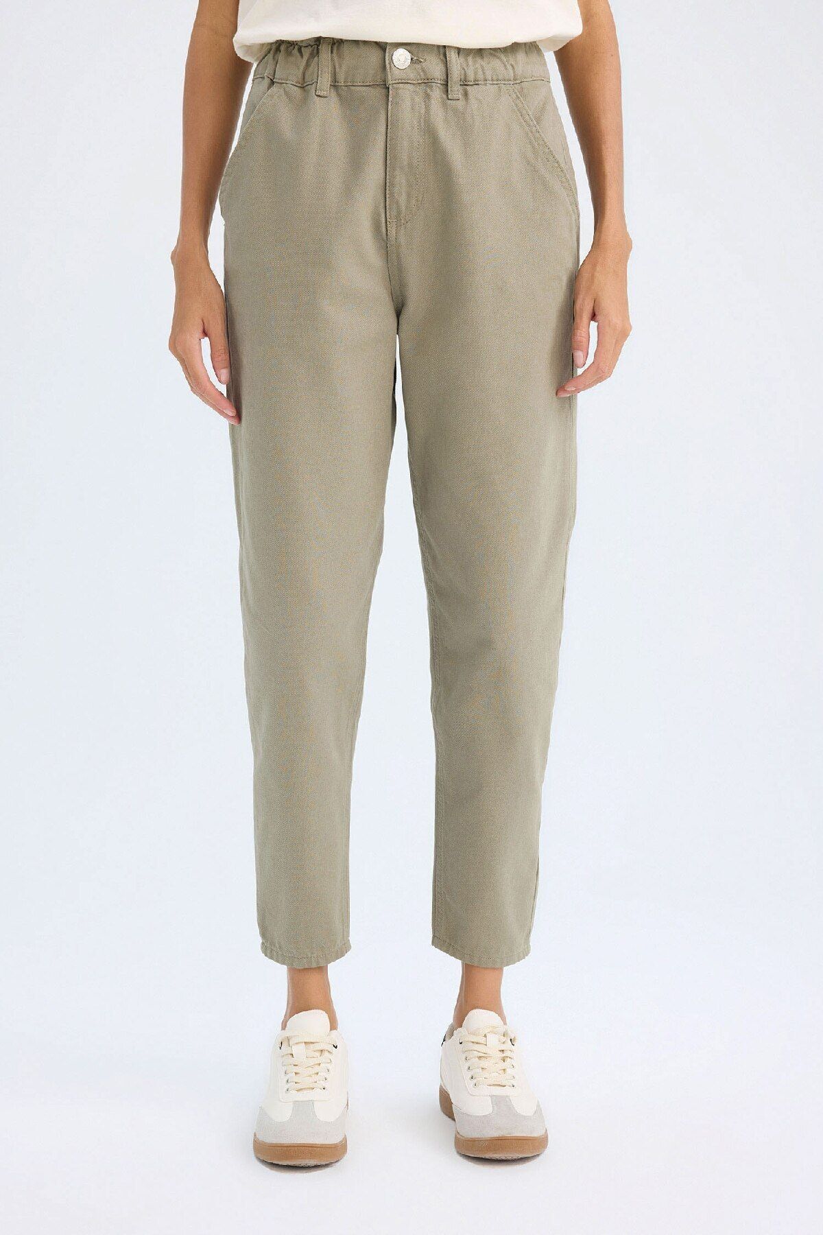 DeFacto-Magas derekú zsebes Gabardine nadrág - Basic Straight Fit S2790az24wn 4