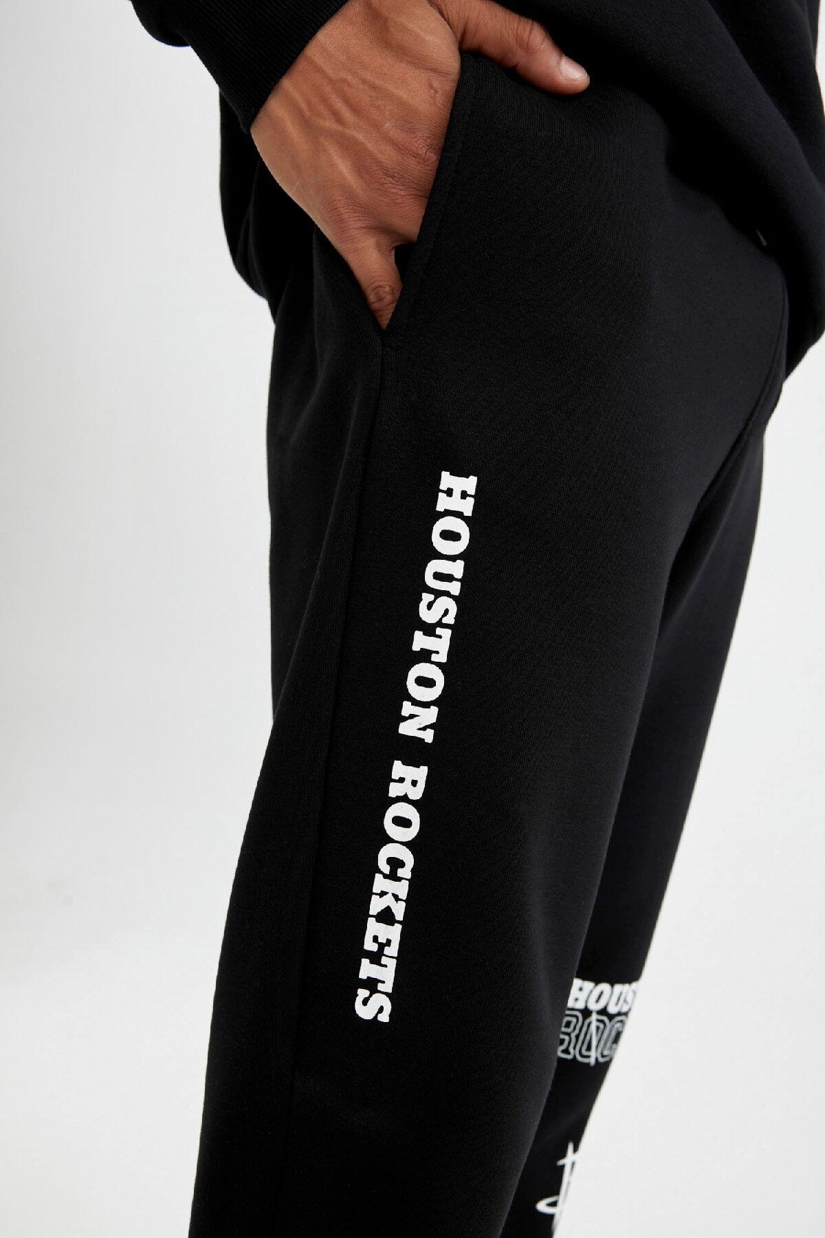 DeFacto-Nba Houston Rockets Standard Fit - Thick Jogger Sweatpants with Pockets and Straight Leg 5