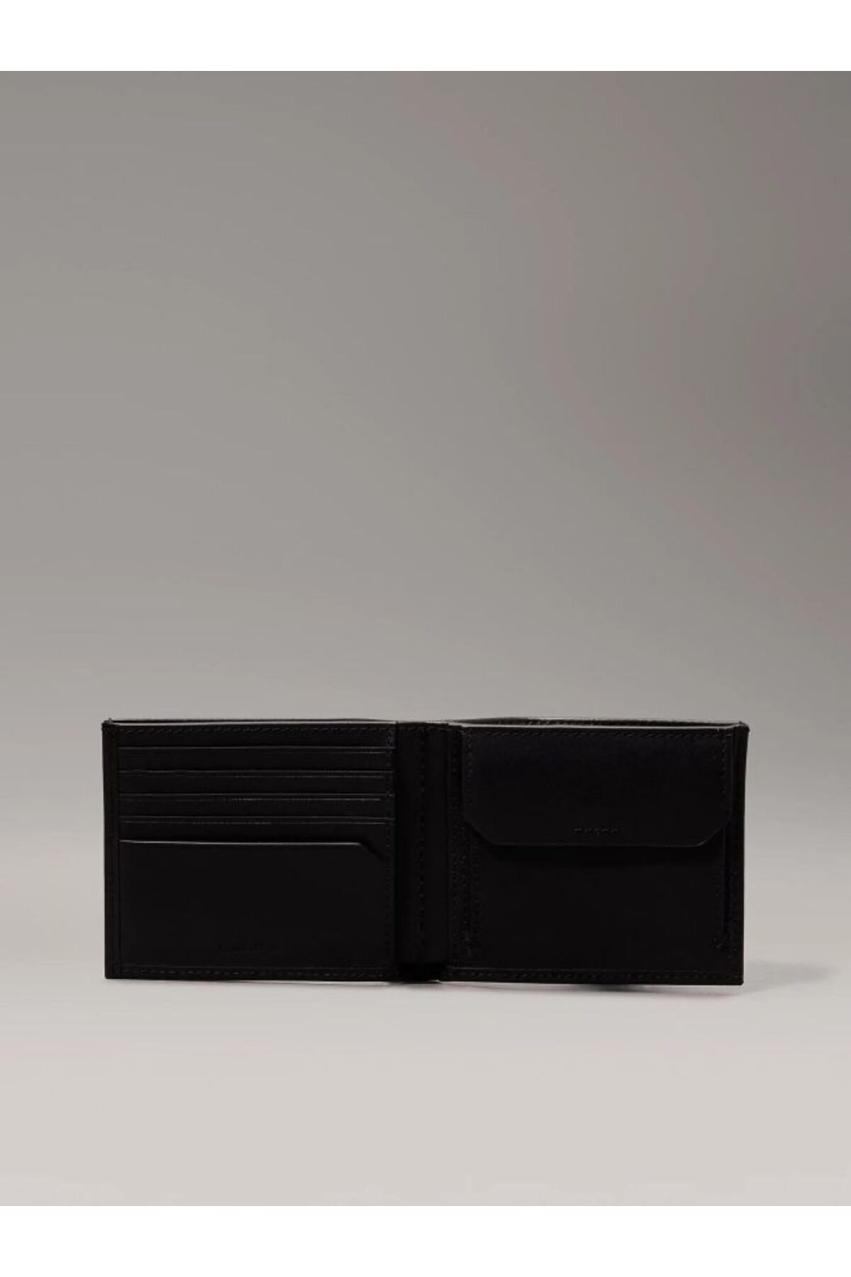 کیف پول مشکی مردانه آرم محفظه اسنپ برجسته سیاه K50K512076 beh Calvin Klein