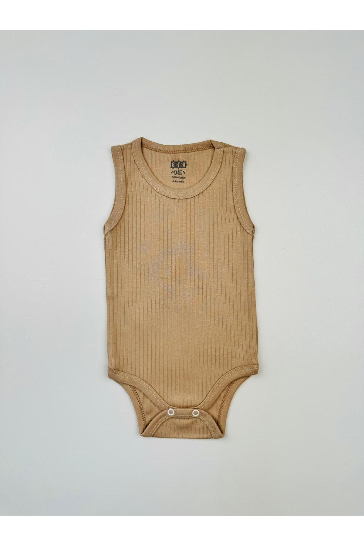 EFU BABY 3'lü Pamuklu Raporlu Askılı Bebek Atlet Body fotoğrafı 7 (önizleme)