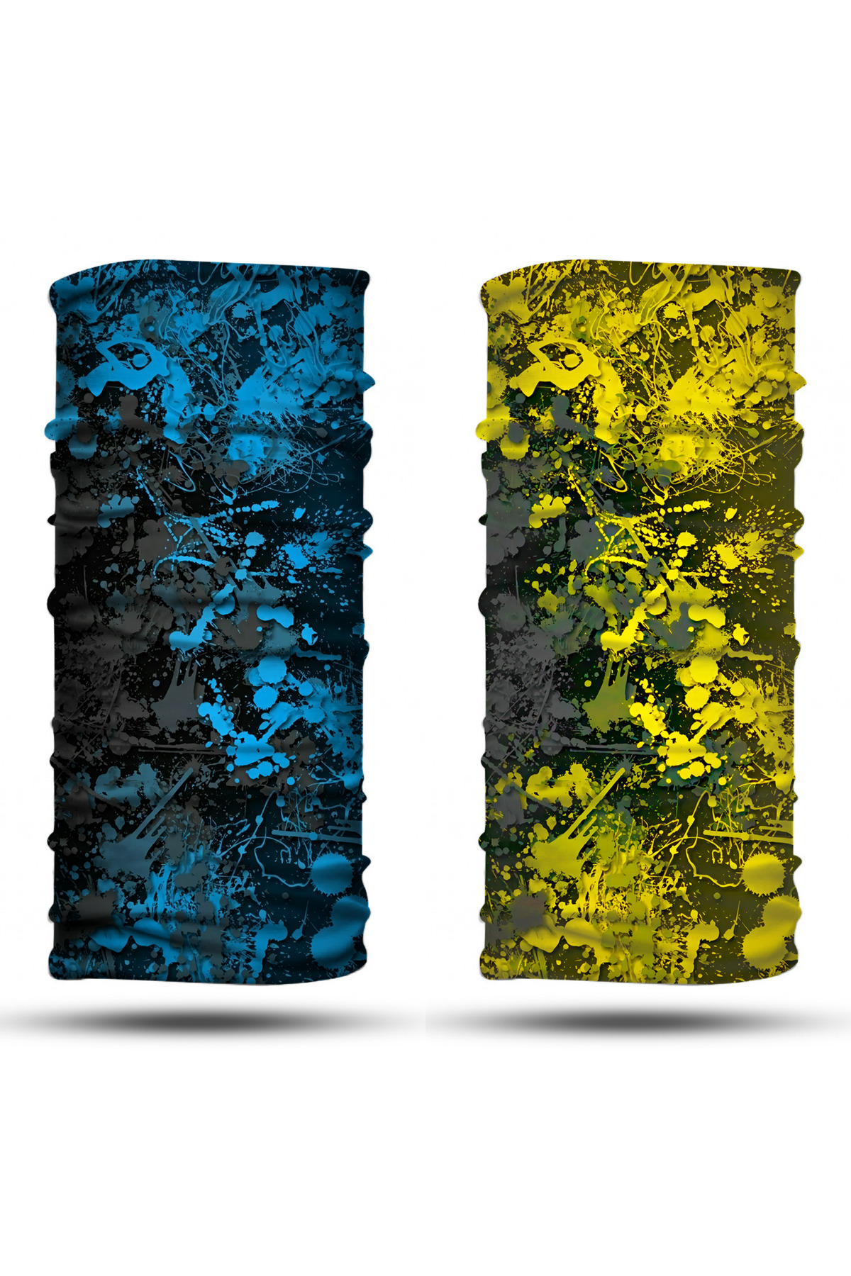 dairaksesuar Turkuaz Sarı 2'li Set Erkek Bandana Kadın Bandana Motosiklet Bandana Boyunluk Balaklava Outdoor