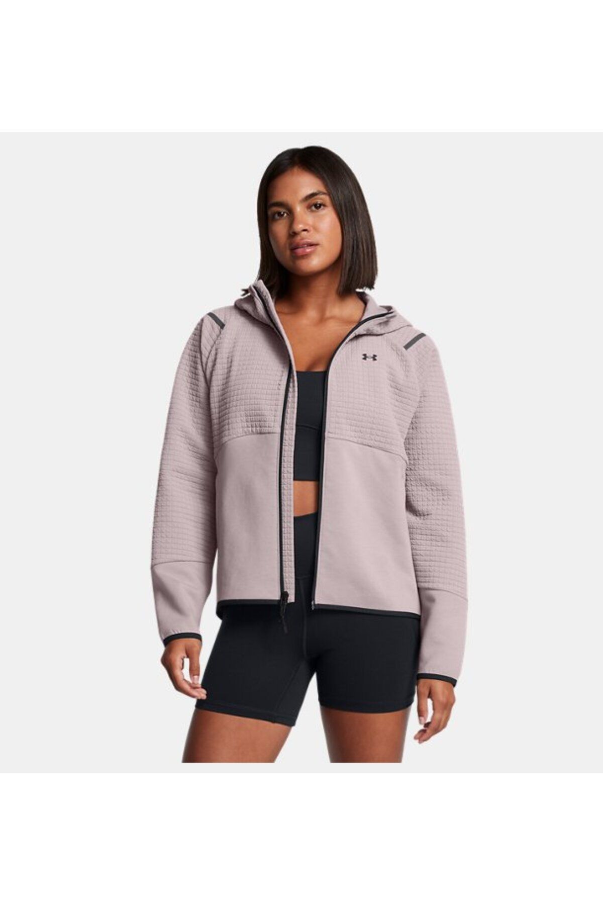 Kadın UA Unstoppable Fleece Grid Tam Fermuarlı Sweatshirt 1389842-015