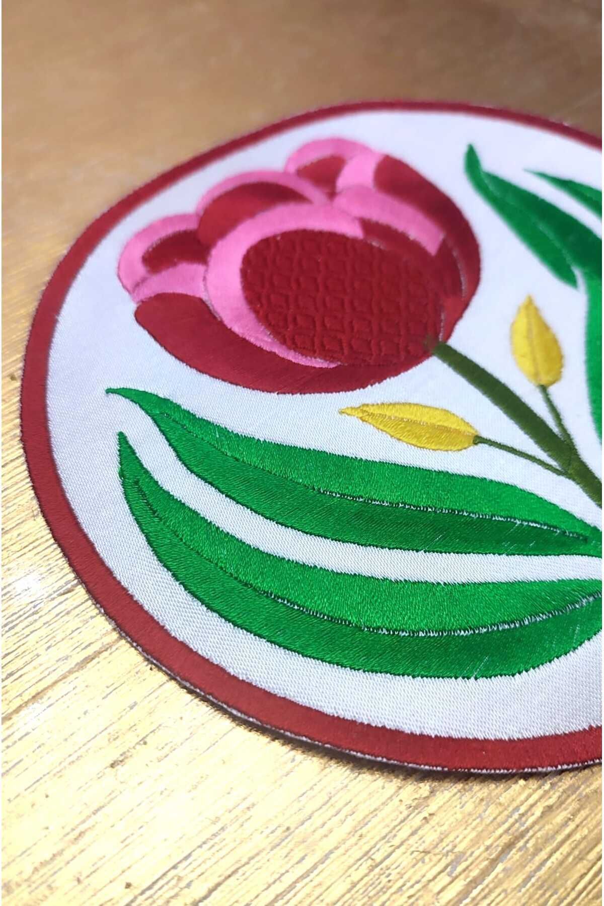 Red Tulip Cocktail Napkin ,serving napkin